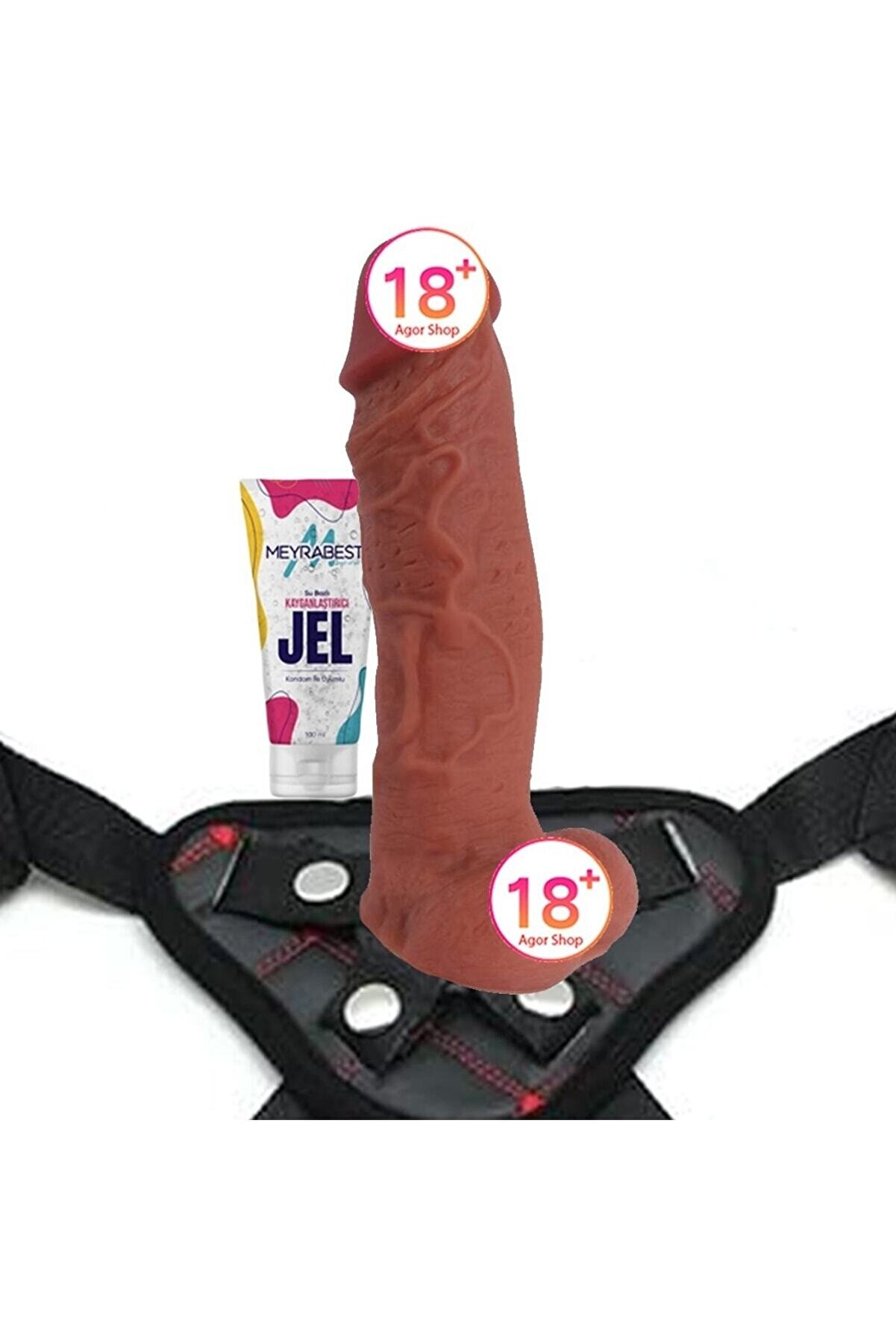 Meyrabest Ji̇had Ki̇ng 27 Cm Ultra Ger&ccedil;ek Et Dokulu Strapon Reali̇sti̇k Kalın Peni̇s