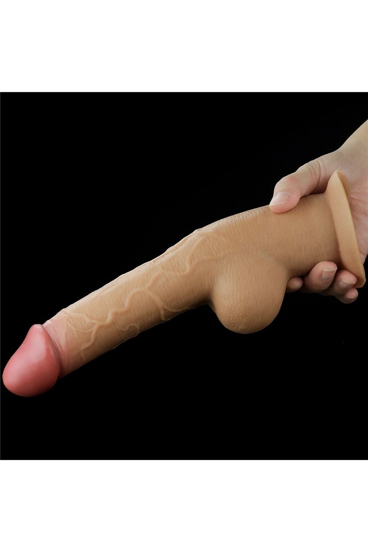 Meyrabest 24 Cm 9.5   Dual Layered Handle Plati̇ni̇um Sli̇cone Cock Di̇ldo