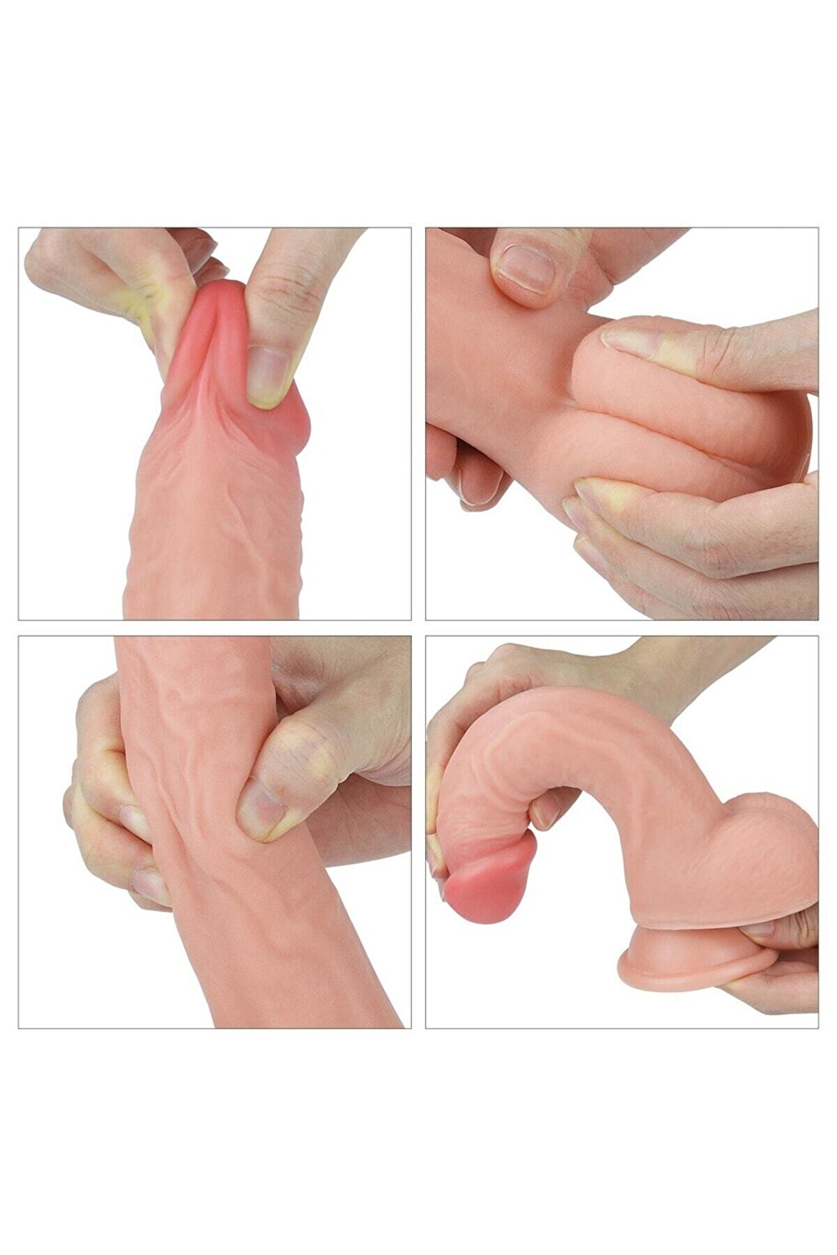 Meyrabest Lovetoy Nature Cock 20 Reali̇sti̇k &Ccedil;i̇ft Katmanlı Eği̇k Peni̇s Lv4004