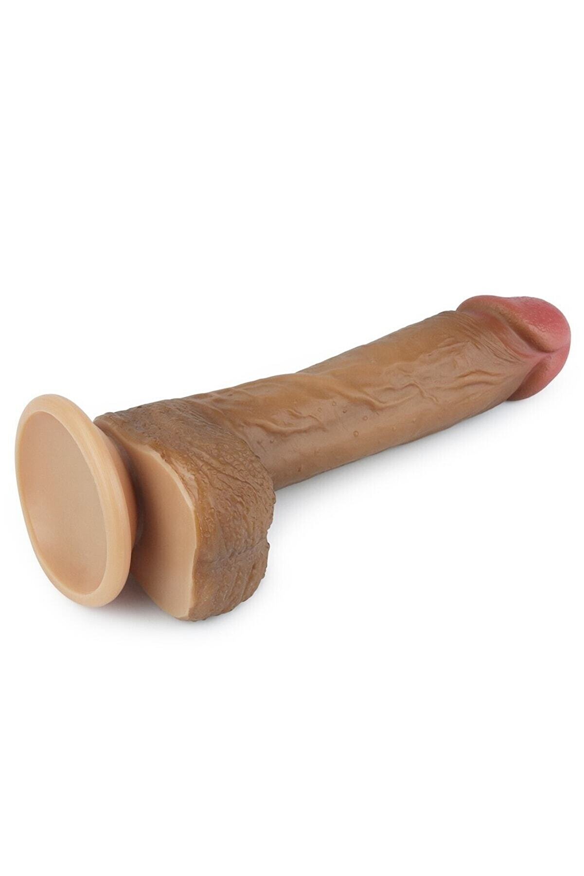 Meyrabest Ger&ccedil;ek Ten Hi̇ssi̇ Sağlayan Esmer Renkte &Ouml;zel Dokulu &Ccedil;i̇ft Katmanlı 21 Cm Kemerli̇ Peni̇s