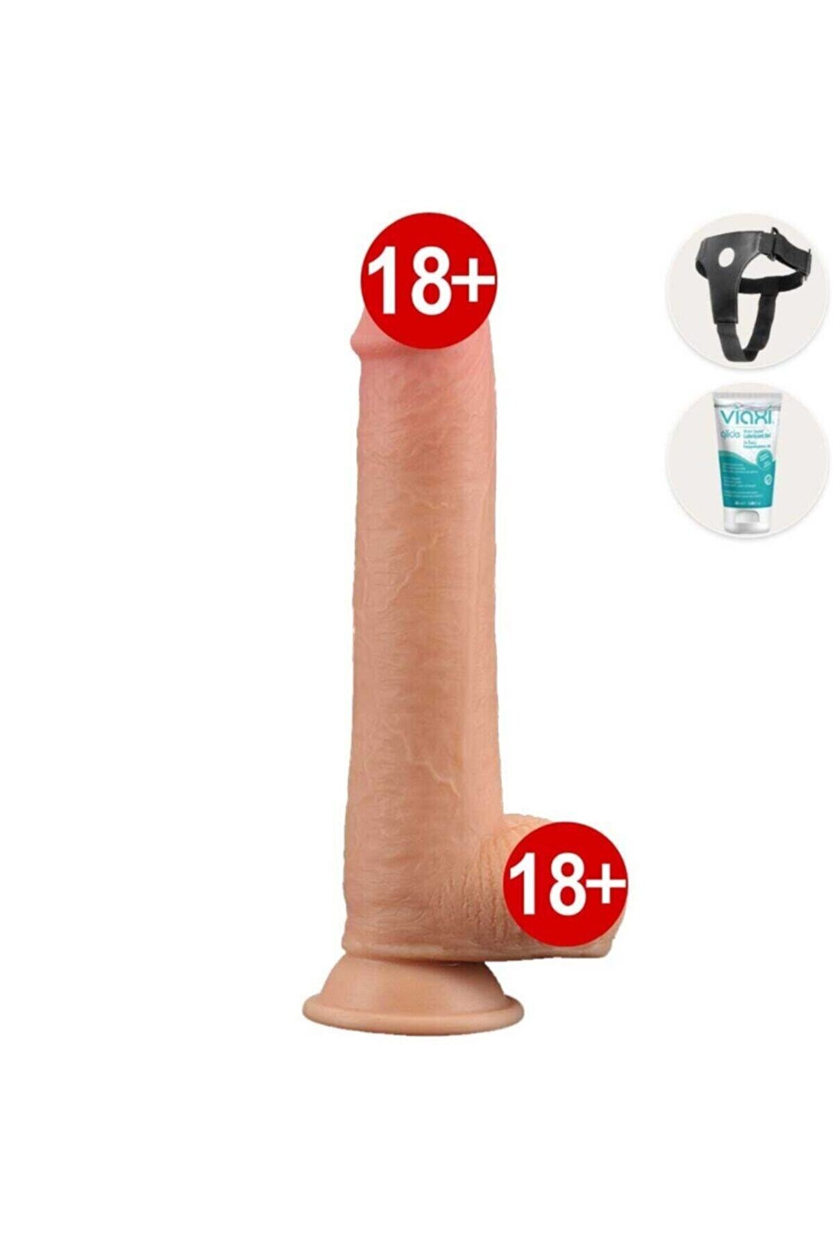 Meyrabest Lovetoy Sli̇di̇ng Ski̇n Deri̇ &Ouml;zelli̇kli̇ Kemerli̇ Reali̇sti̇k Strapon Peni̇s 23 Cm