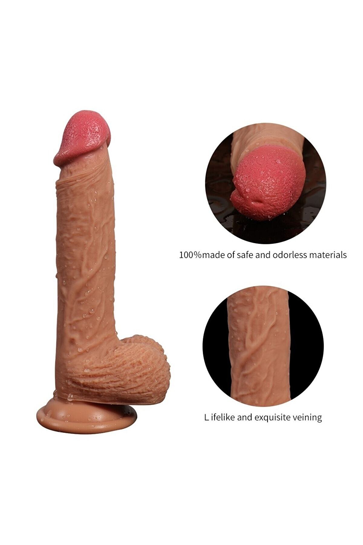 Meyrabest Deans &Ccedil;i̇ft Katmanlı Akti̇f Deri̇ Penetrasyon Ger&ccedil;ek&ccedil;i̇ Di̇ldo 21 Cm