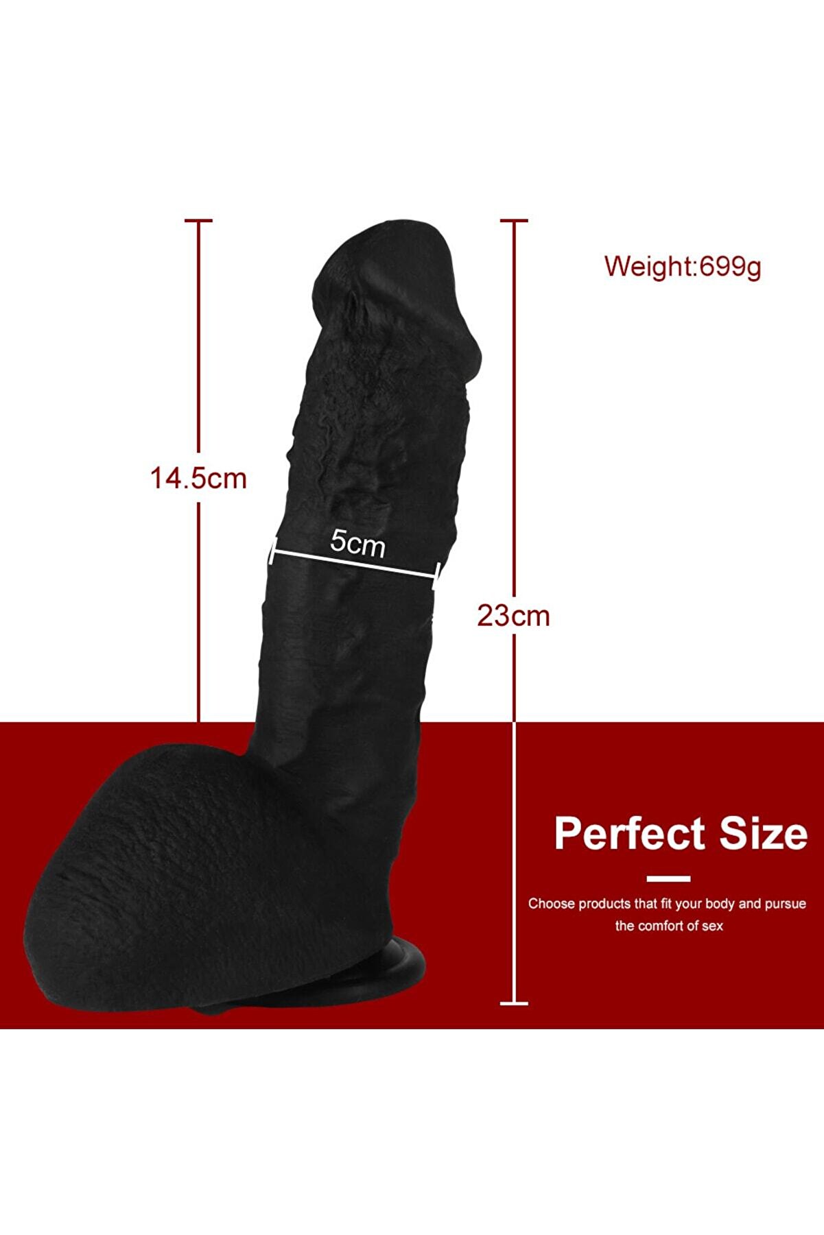 Meyrabest Han Di̇sel 23 Cm Kalın Reali̇sti̇k Peni̇s Di̇ldo