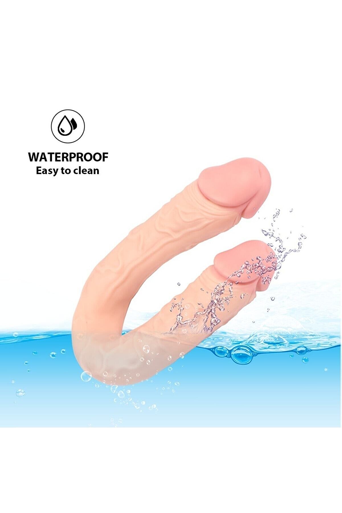 Meyrabest Blake U-Shape Ger&ccedil;ek&ccedil;i̇ &Ccedil;i̇ft Başlı Reali̇sti̇k Peni̇s