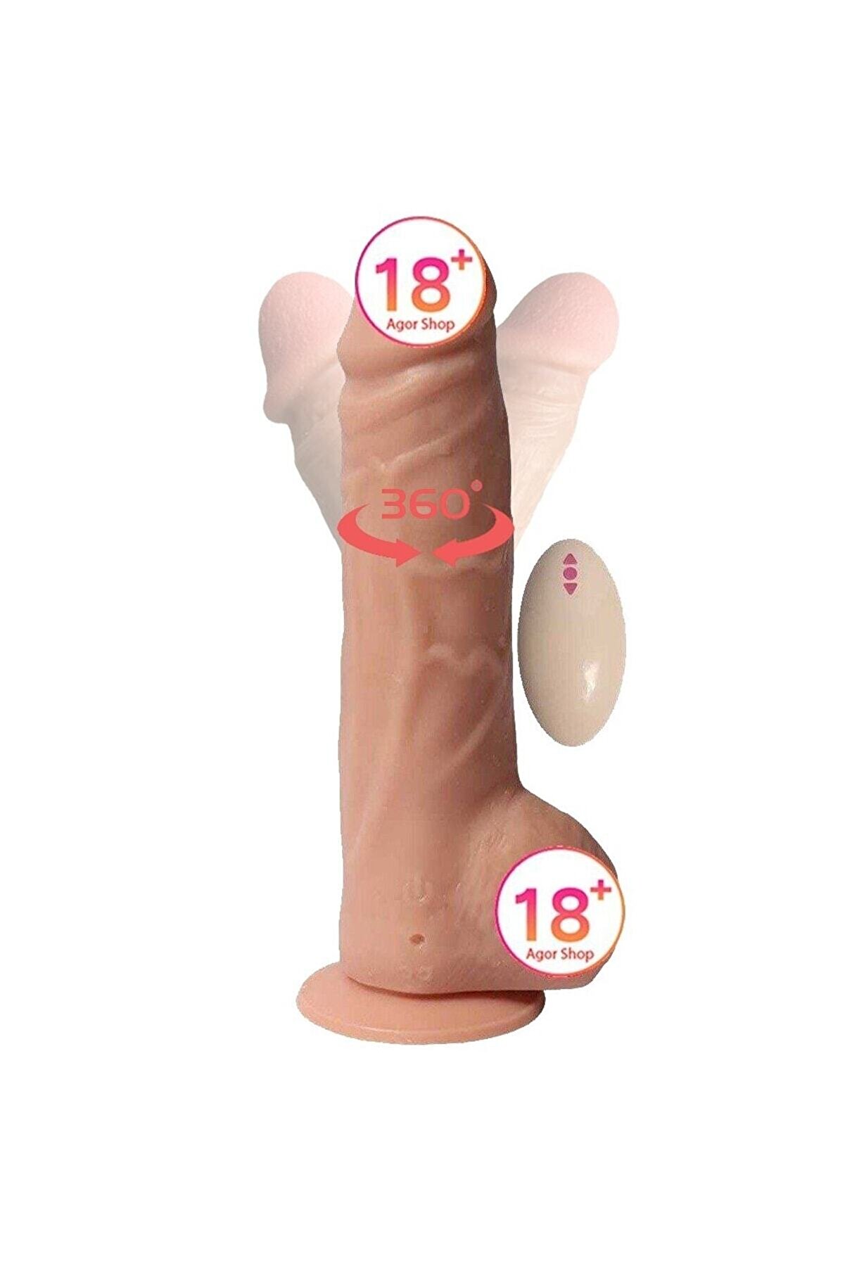 Meyrabest Bi̇g Detecti̇ve Uzaktan Kumandalı Hareketli̇ D&ouml;nebi̇len Reali̇sti̇k Vi̇brat&ouml;r