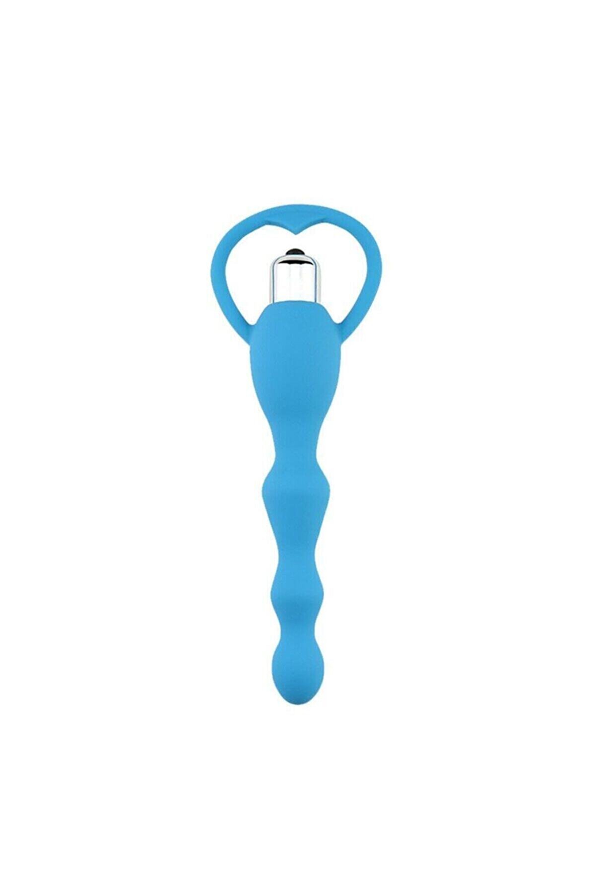 Erox Pleasure Sli̇cone Anal Beads Vi̇brat&ouml;r Blue