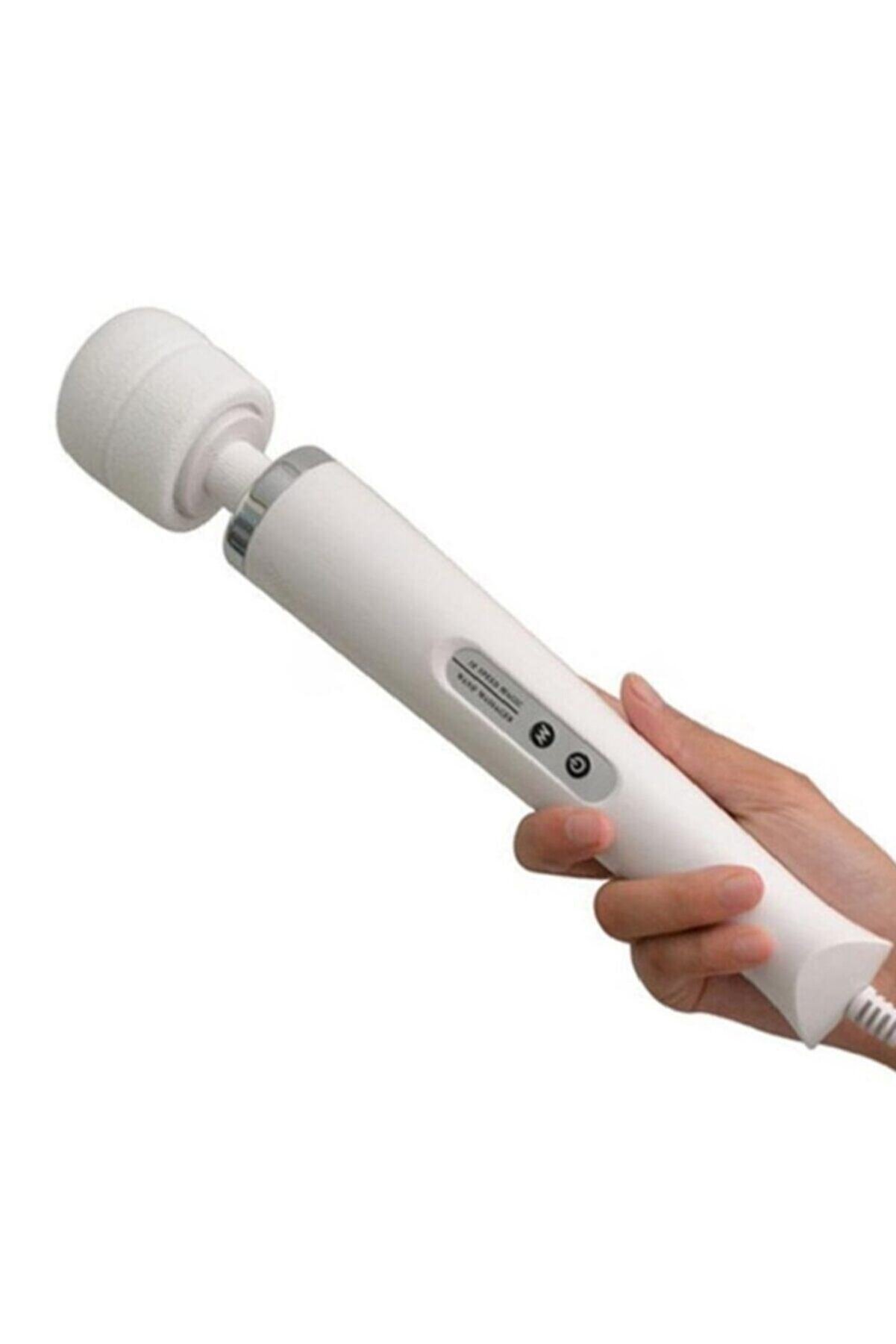 Erox Magi̇c Massager Wand Usb Şarjlı Masaj Aleti̇ Vi̇brat&ouml;r Whi̇te