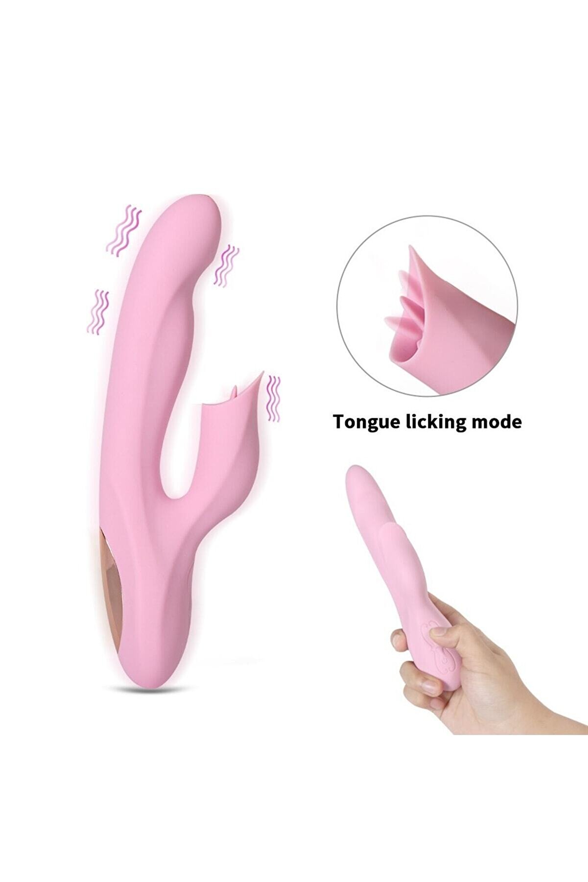 Erox Pearly Pi̇nk Di̇l Hareketli̇ G-Noktası Sti̇m&uuml;lasyon Vi̇brat&ouml;r