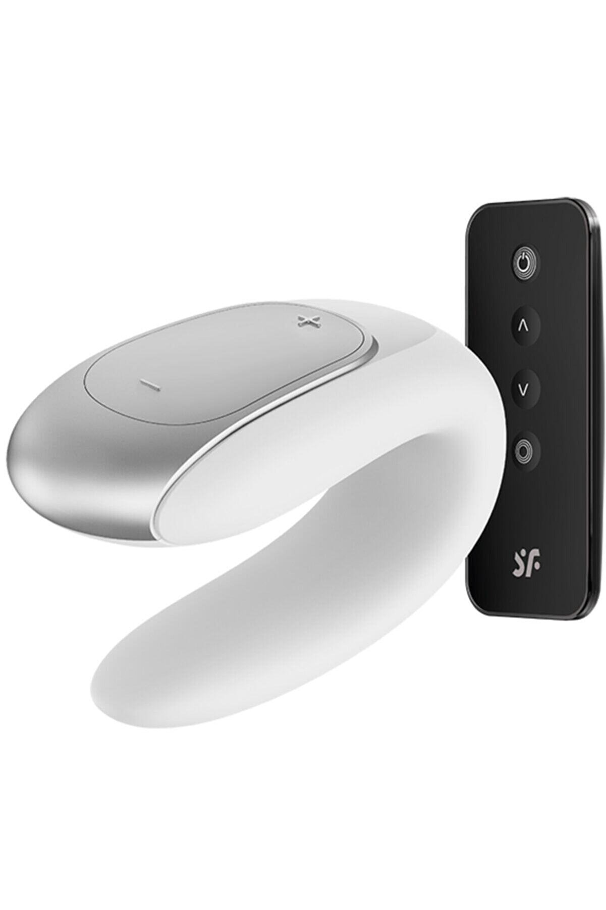 Erox Double Fun Whi̇te Telefon Kontroll&uuml; Ve Uzaktan Kumandalı &Ccedil;i̇ftler I&ccedil;i̇n Vi̇brat&ouml;r