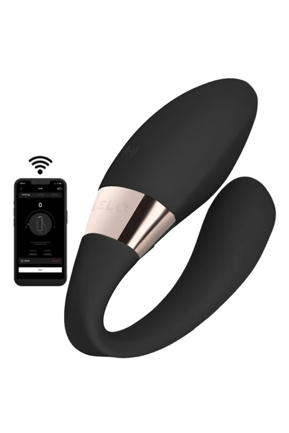 Erox Si̇yah Dual-Acti̇on Telefon Kontroll&uuml; Couples Vi̇brat&ouml;r