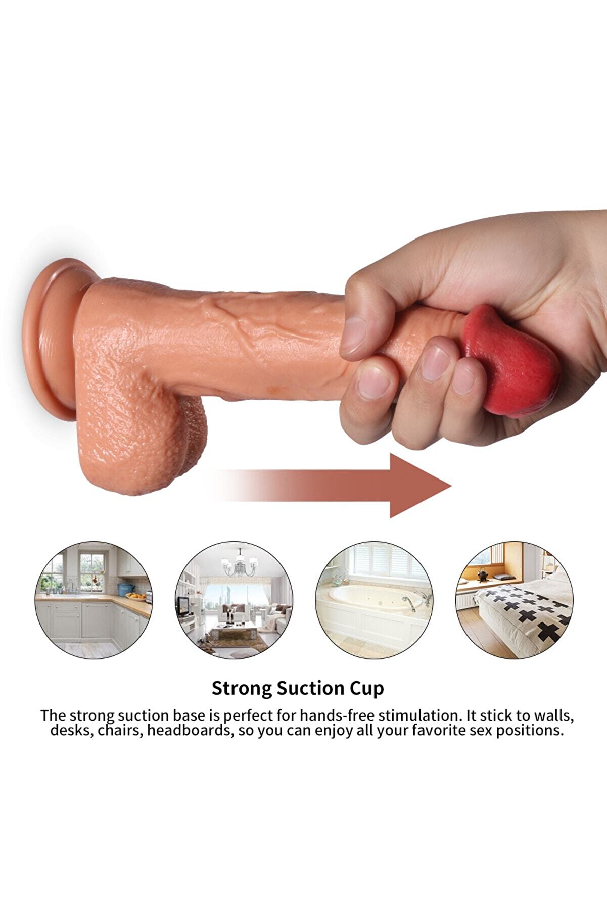 Erox Sean 22 Cm Uzaktan Kumandalı Şarjlı Reali̇sti̇k Vi̇brat&ouml;r