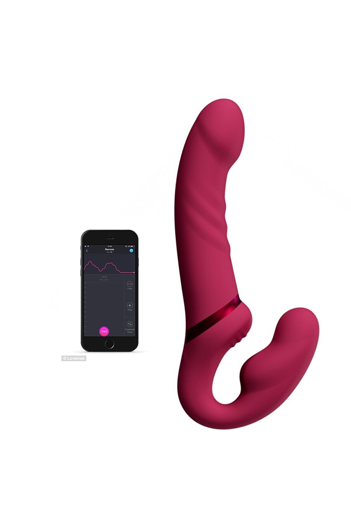 Erox Lovense Lapi̇s Telefon Kontroll&uuml; Ti̇treşi̇mli̇ Straples Strapon Di̇ldo Vi̇brat&ouml;r