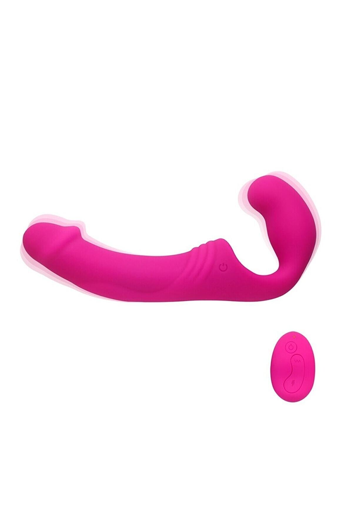 Erox Uzaktan Kumandalı Double Ri̇der Strapless Strap-On Pi̇nk