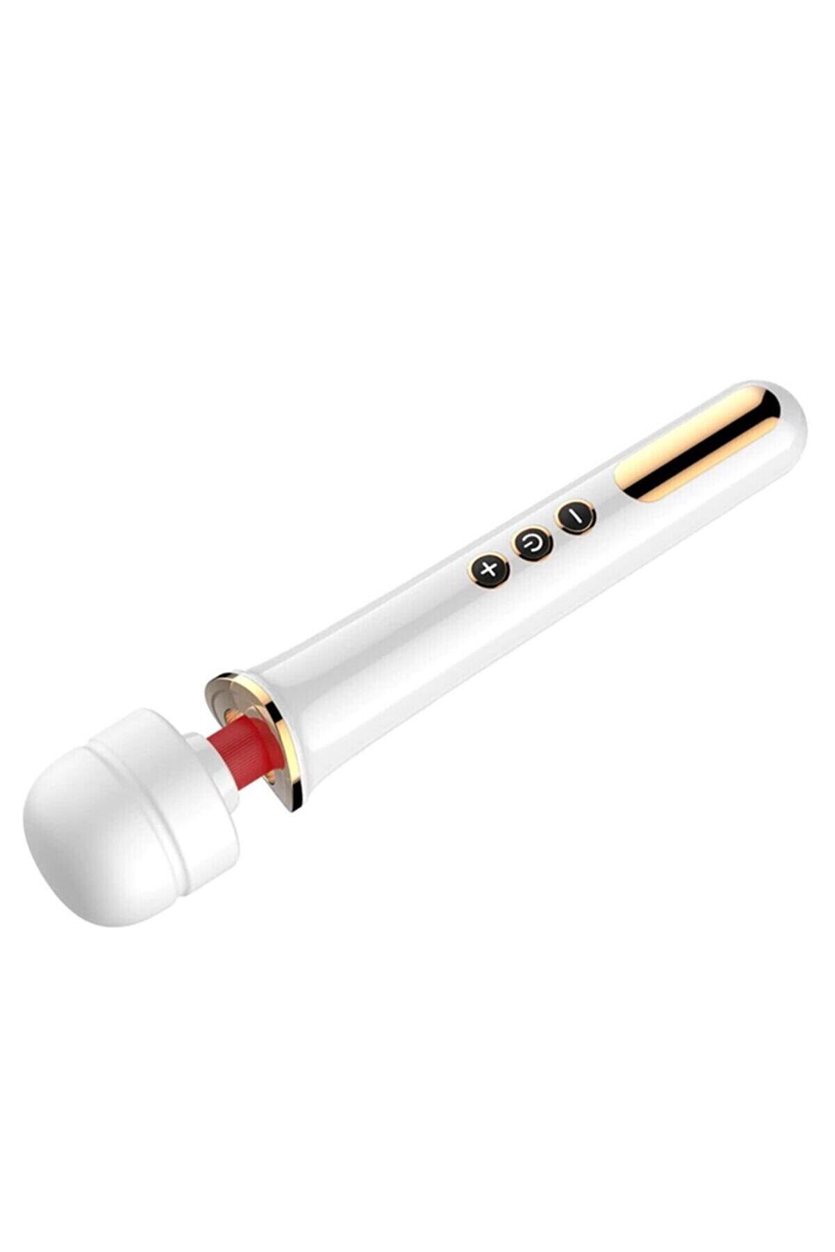 Erox Ultra G&uuml;&ccedil;l&uuml; Body Wand Magi̇c Massager Masaj Aleti̇ Vi̇brat&ouml;r Whi̇te