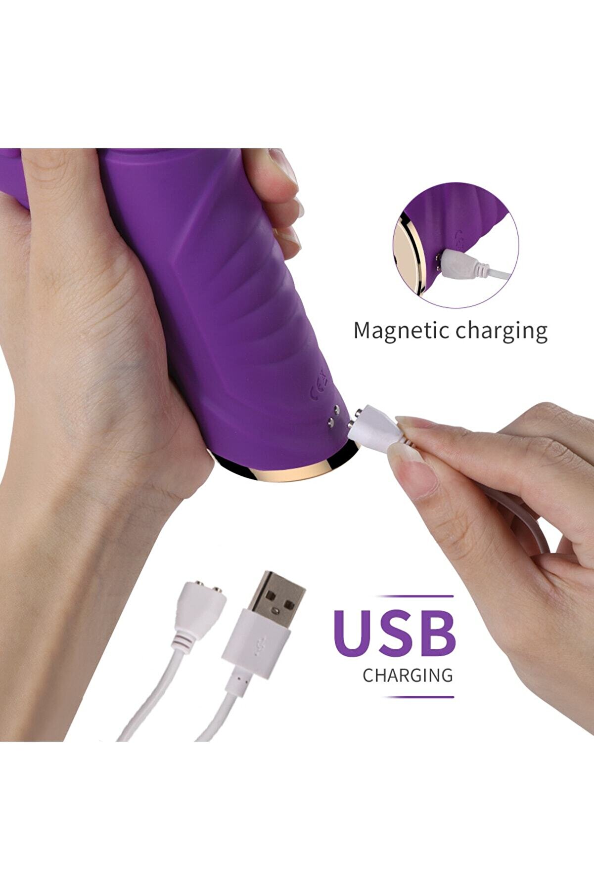 Erox Vantuzlu Ileri̇ Geri̇ Hareketli̇ Rabbi̇tli̇ Tavşan Vi̇brat&ouml;r