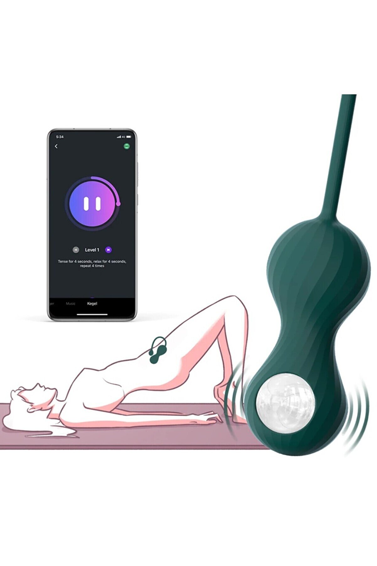 Erox Magi̇c Moti̇on Crystal Duo Smart Kegel Set