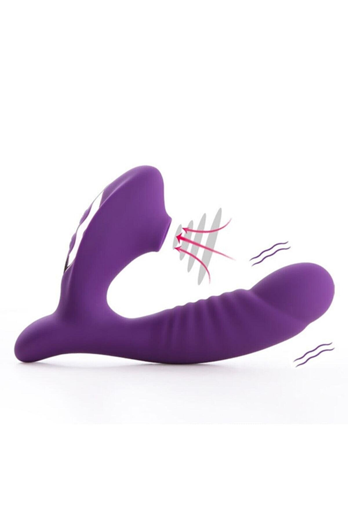 Erox Emi̇ş G&uuml;&ccedil;l&uuml; Ve Kli̇toral G-Spot Vi̇brat&ouml;r Purple