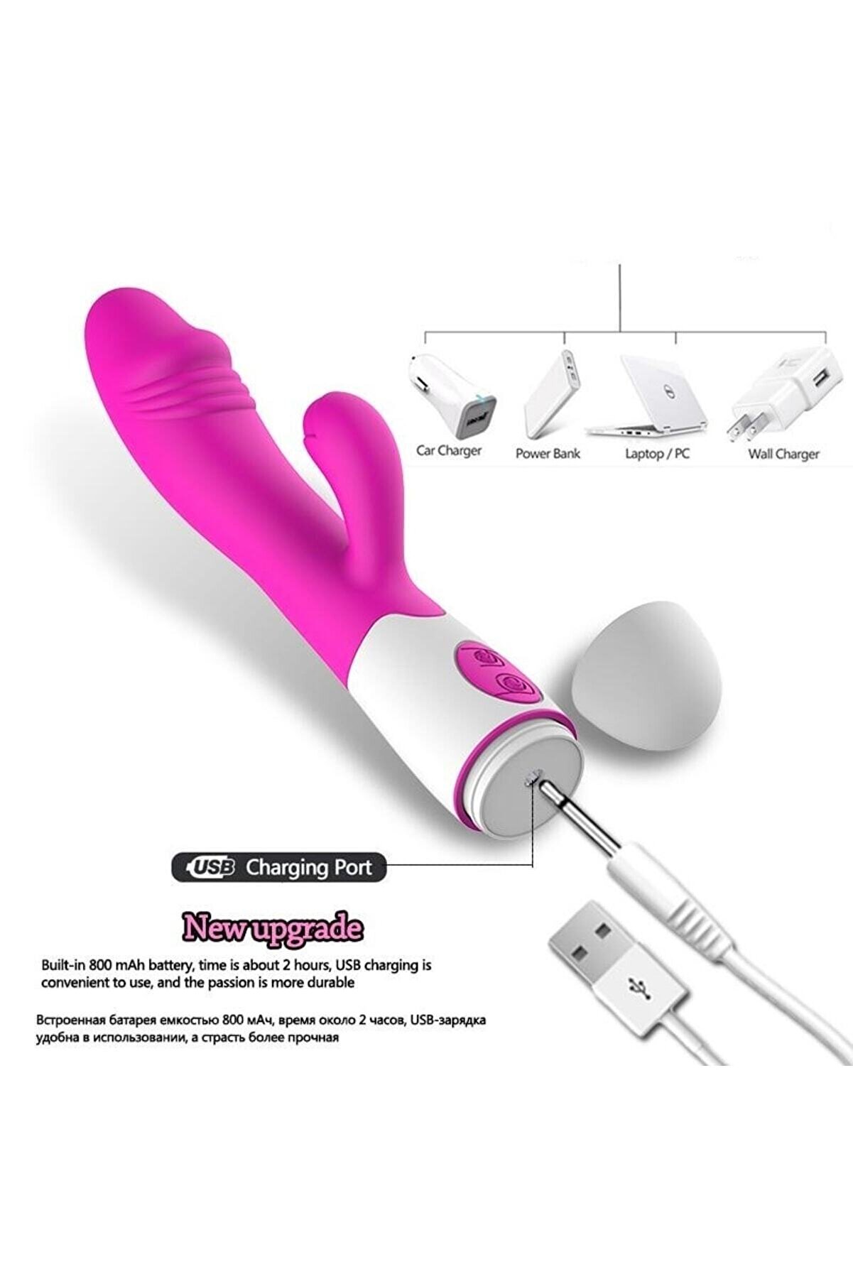 Erox En &Ccedil;ok Terci̇h Edi̇len 30 Modlu Şarjlı G-Spot Pembe Di̇ldo Rabbi̇t Vi̇brat&ouml;r