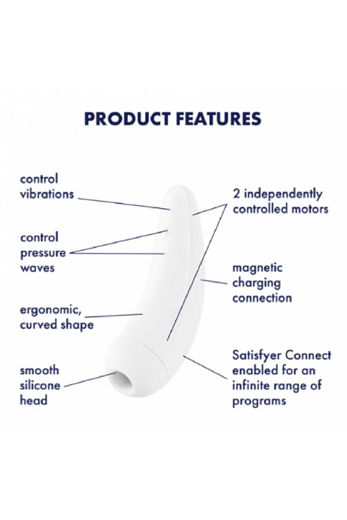 Erox Curvy 2+ Whi̇te Telefon Kontroll&uuml; Emi̇ş Vi̇brat&ouml;r