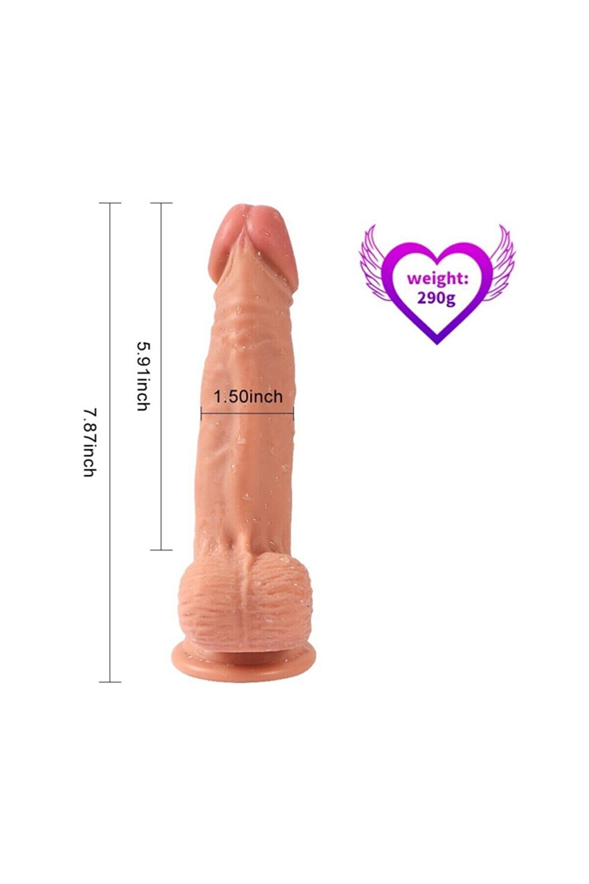 Meyrabest Di̇ldo Seri̇es Kevi̇n 20 Cm &Ccedil;i̇ft Katmanlı Et Doku Reali̇sti̇k Peni̇s