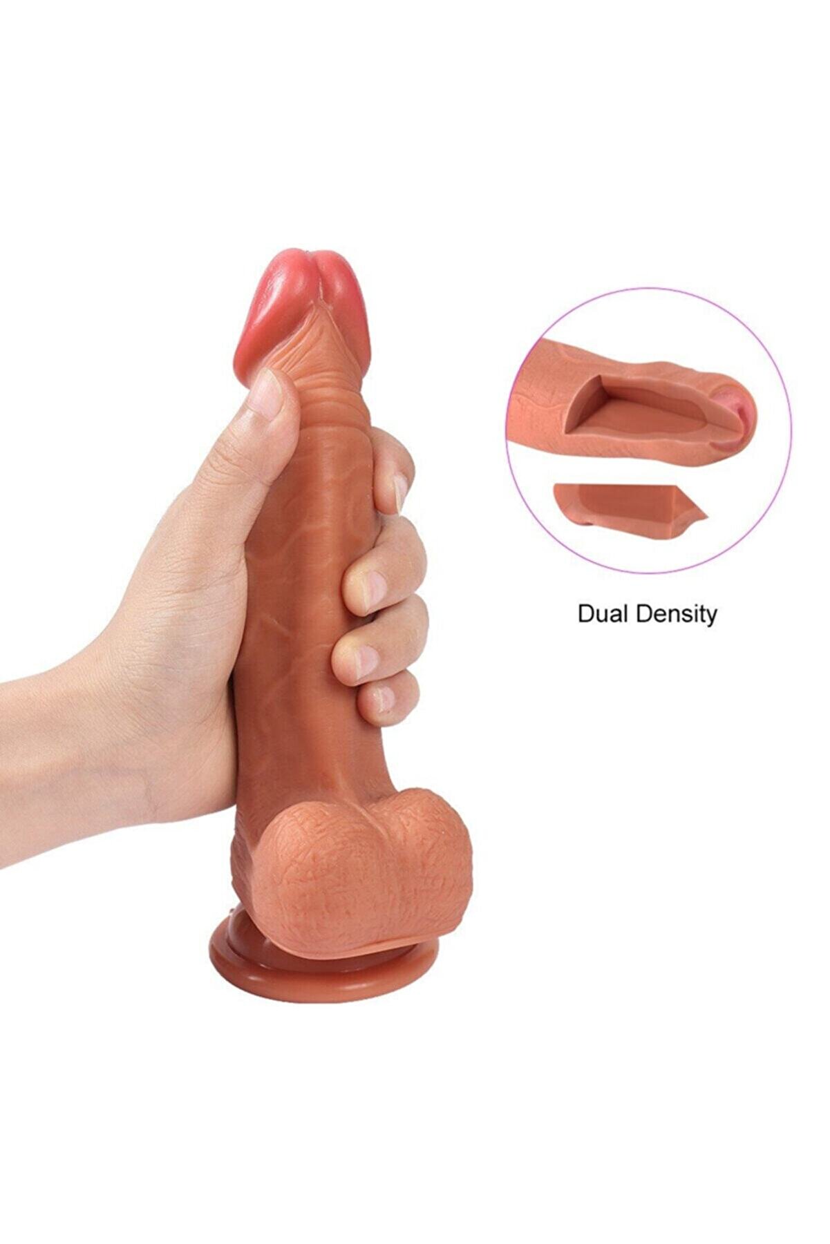 Meyrabest Di̇ldo Seri̇es Evan &Ccedil;i̇ft Katmanlı Ultra Yumuşak 19.5 Cm Reali̇sti̇k Peni̇s