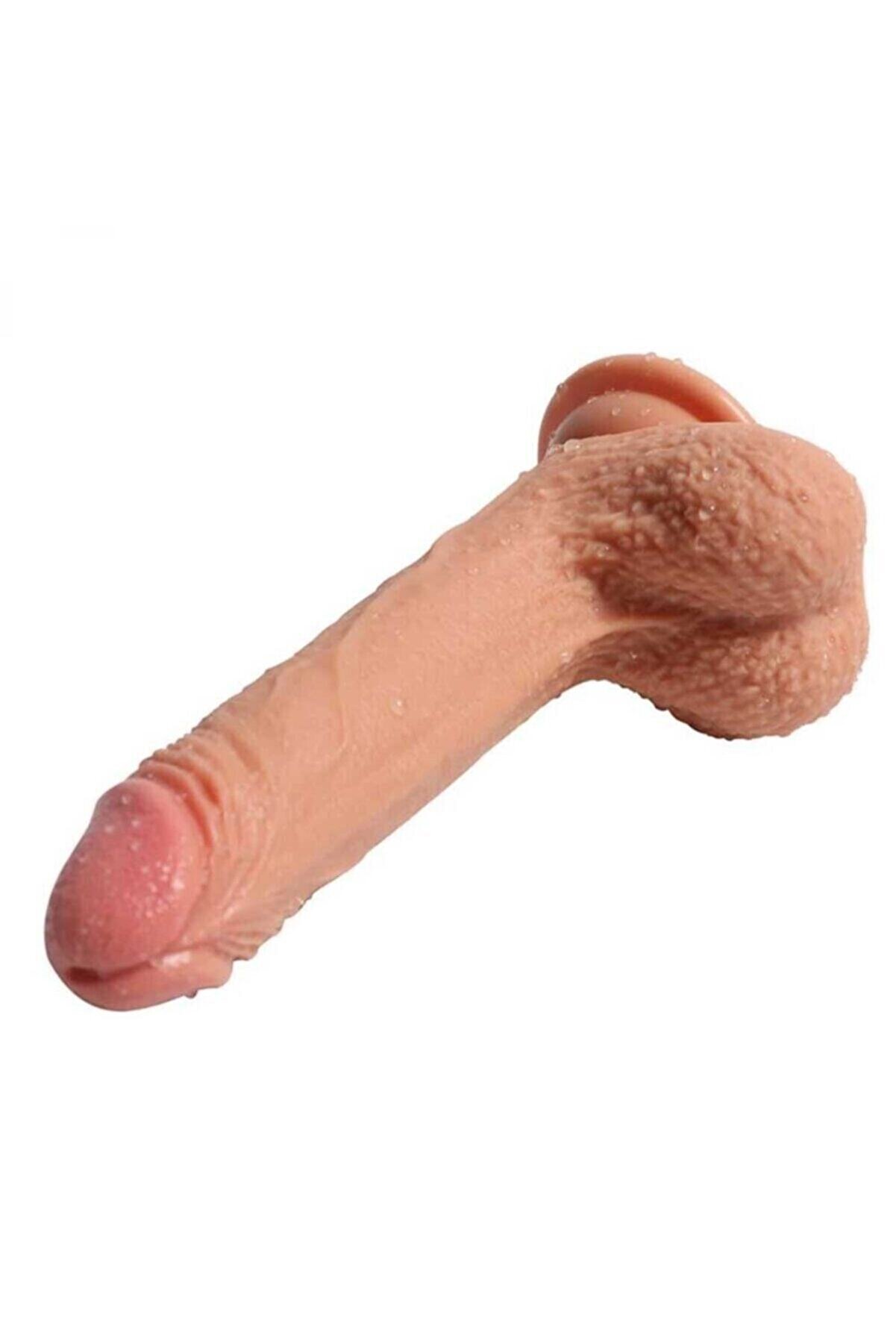 Meyrabest Di̇ldo 19 Cm &Ccedil;i̇ft Katmanlı Et Doku Reali̇sti̇k Kemerli̇ Peni̇s