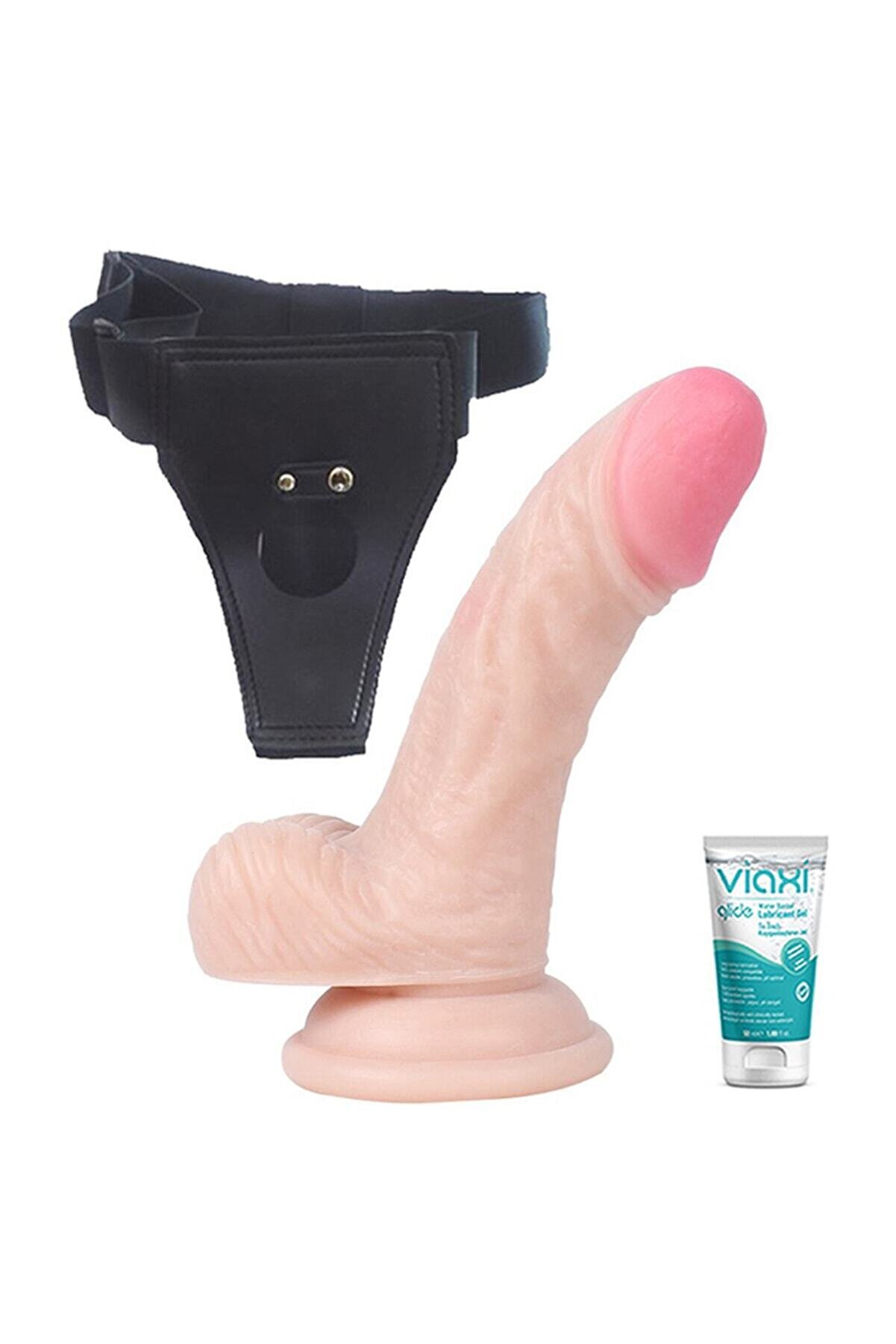 Meyrabest Ger&ccedil;ek&ccedil;i̇ Damarlı G&ouml;r&uuml;nt&uuml;ye Sahi̇p 13 Cm Reali̇sti̇k Dokuda Belden Bağlamalı Peni̇s