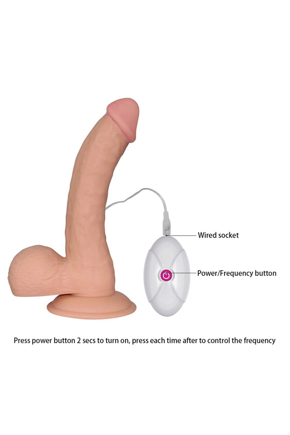 Meyrabest Lovetoy The Ultra Soft Dude 23 Cm Yumuşak Ti̇treşi̇mli̇ Peni̇s Lv1094