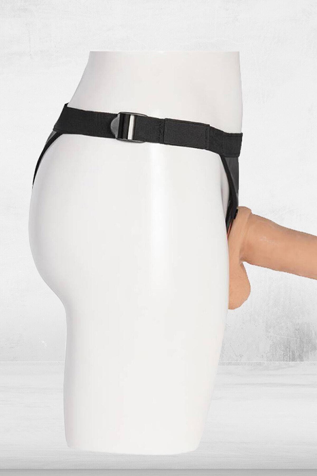 Meyrabest Suni̇ Deri̇ Belden Bağlamalı Strapon Protez Takma Peni̇s Kemeri̇