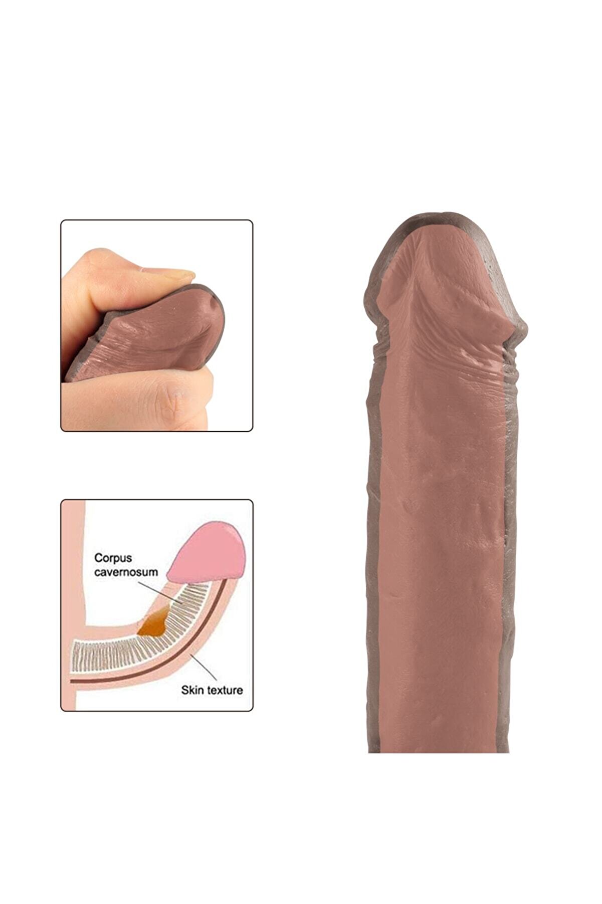 Meyrabest 17 Cm Melez Reali̇sti̇k Peni̇s Di̇ldo