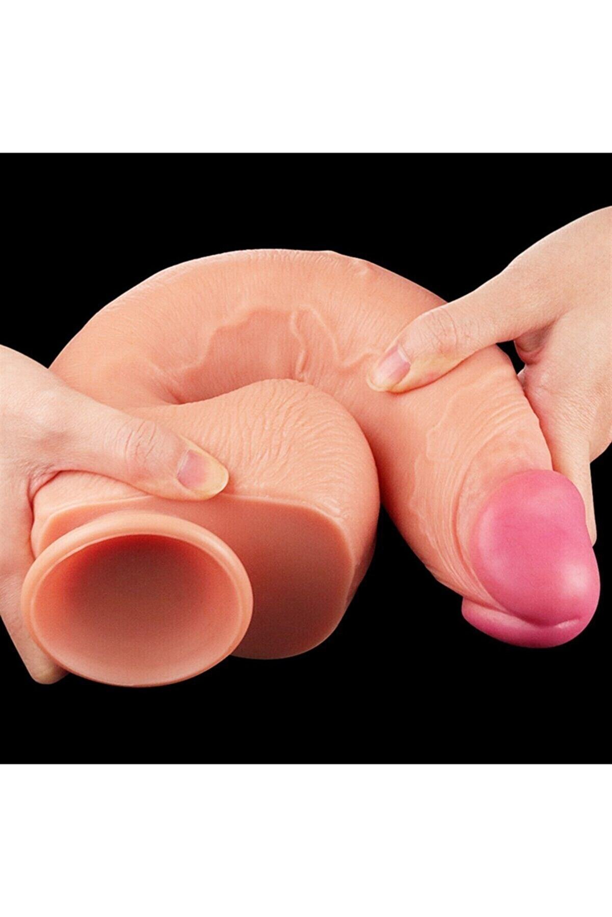 Meyrabest Nature Cock Ekstra Yumuşak &Ouml;zel &Ccedil;i̇ft Dokulu Reali̇sti̇k Peni̇s Lv411012 31 Cm