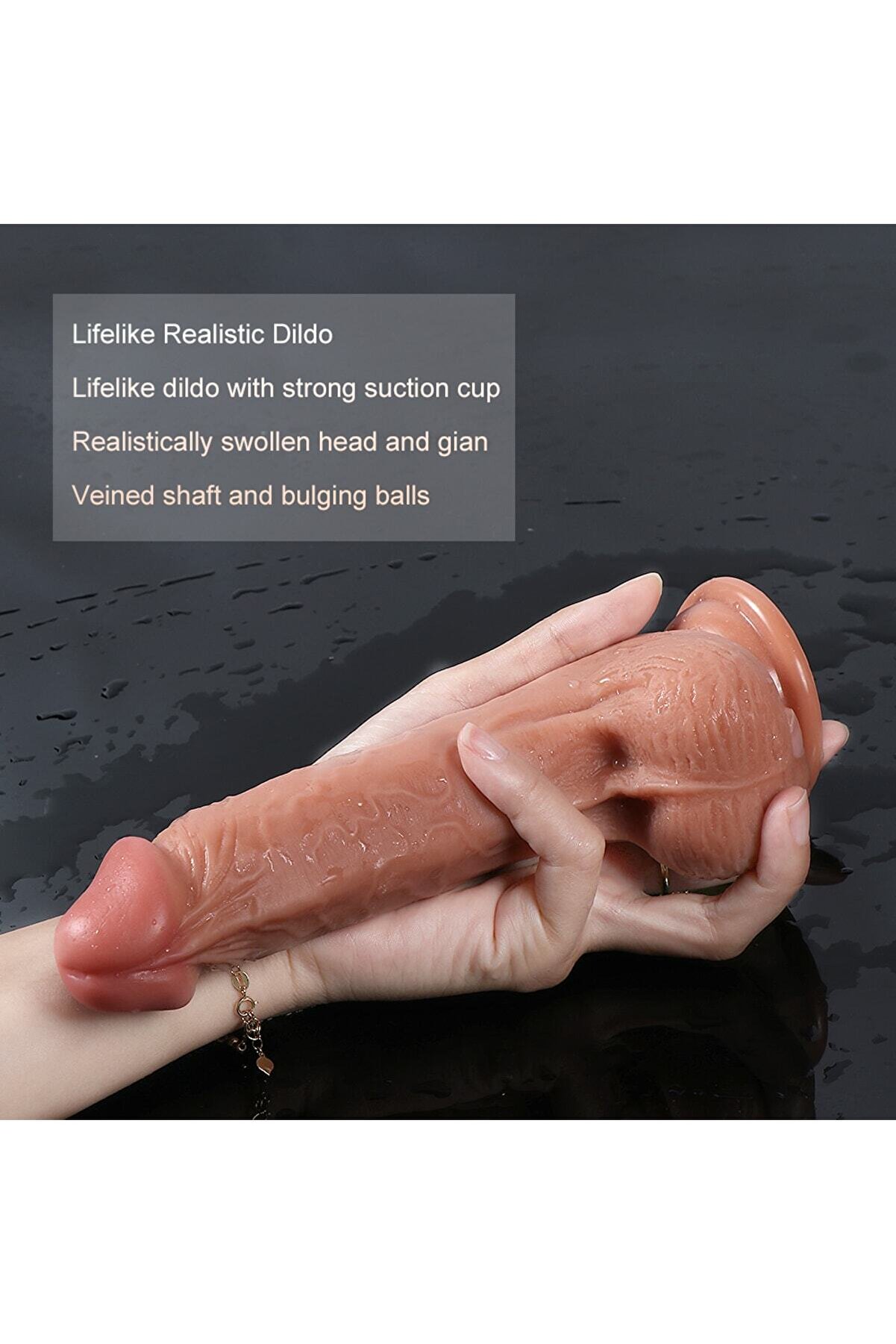 Meyrabest Di̇ldo Seri̇es Jack 20 Cm Flexi̇ble Reali̇sti̇k Peni̇s Model 2