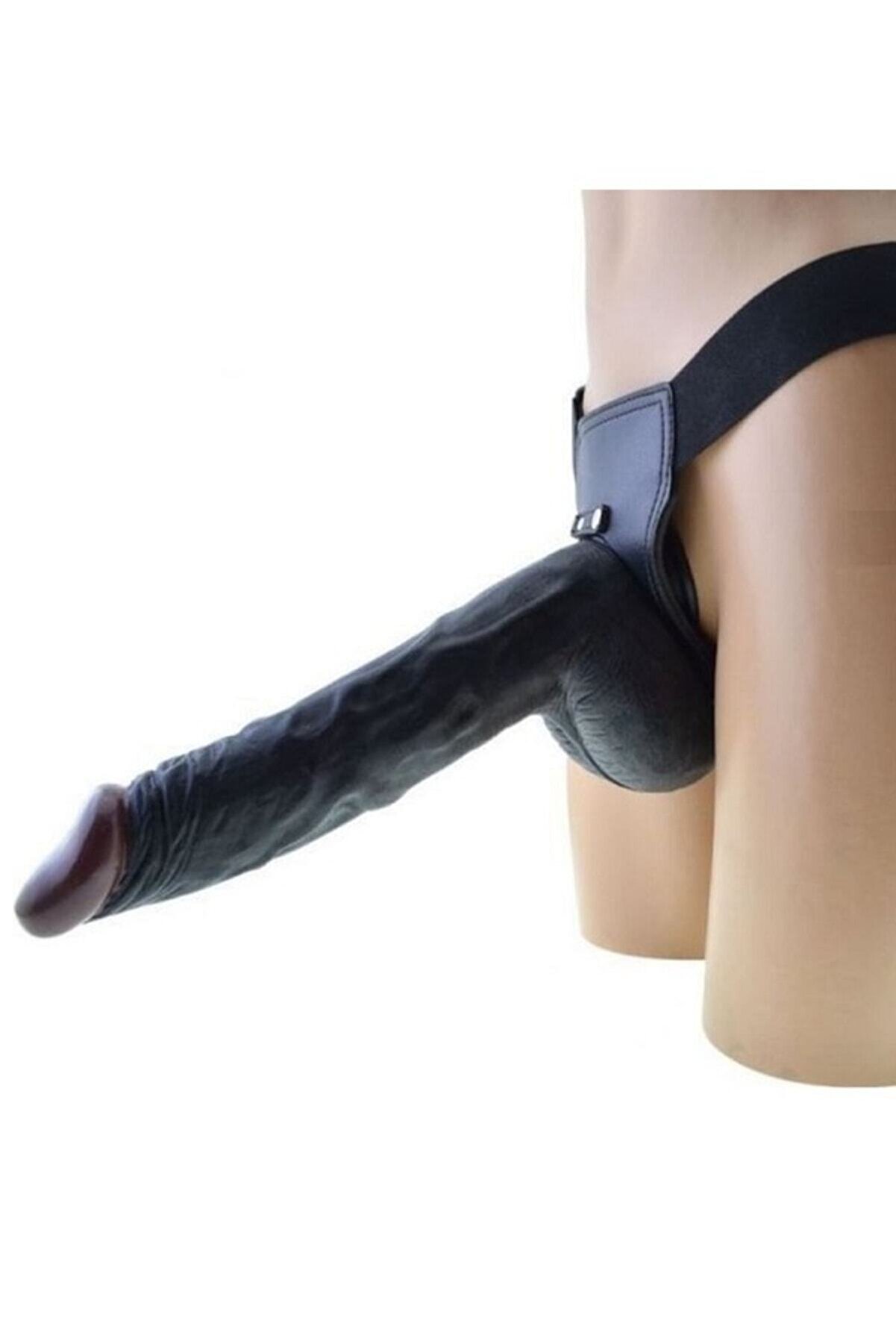 Meyrabest S&uuml;per Reali̇sti̇k 23 Cm Belden Bağlamalı Si̇yah Kemerli̇ Di̇ldo Takma Peni̇s