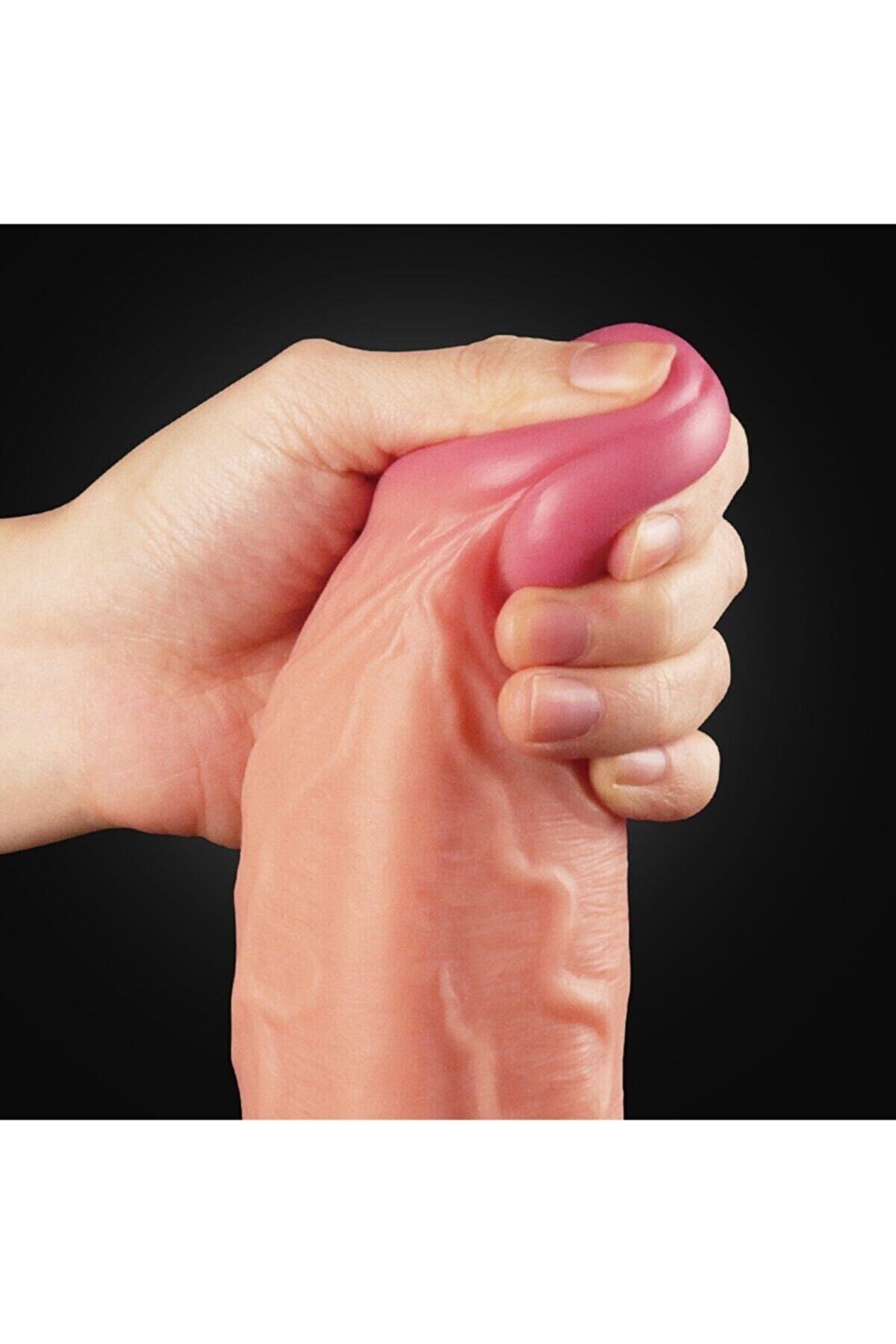 Meyrabest Lovetoy Nature Cock Ekstra Yumuşak &Ouml;zel &Ccedil;i̇ft Dokulu 26 Cm Reali̇sti̇k Peni̇s Lv411010