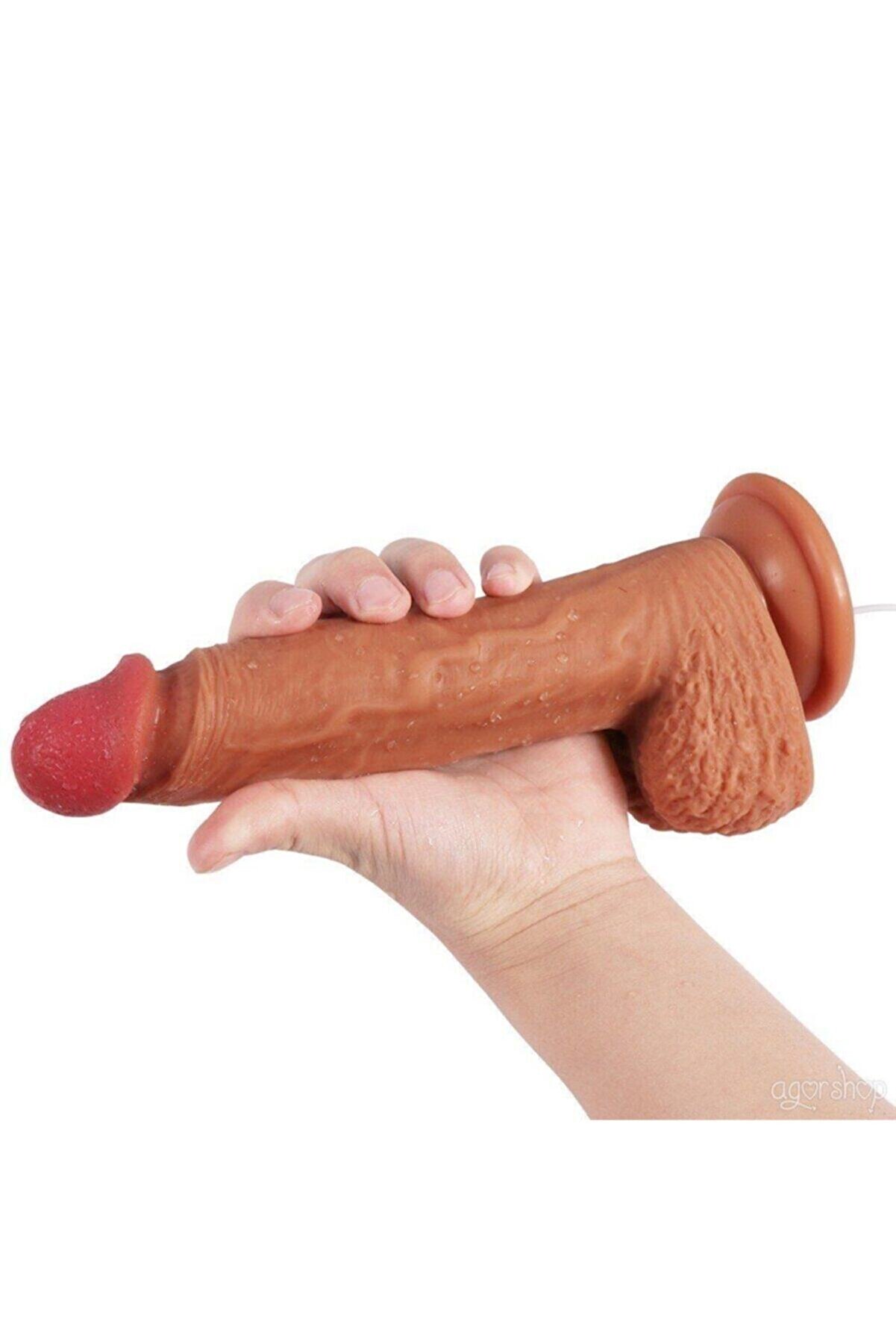 Meyrabest Di̇ldo Seri̇es Li̇ttle Dean 18 Cm &Ccedil;i̇ft Katmanlı Ti̇treşi̇mli̇ Reali̇sti̇k Peni̇s