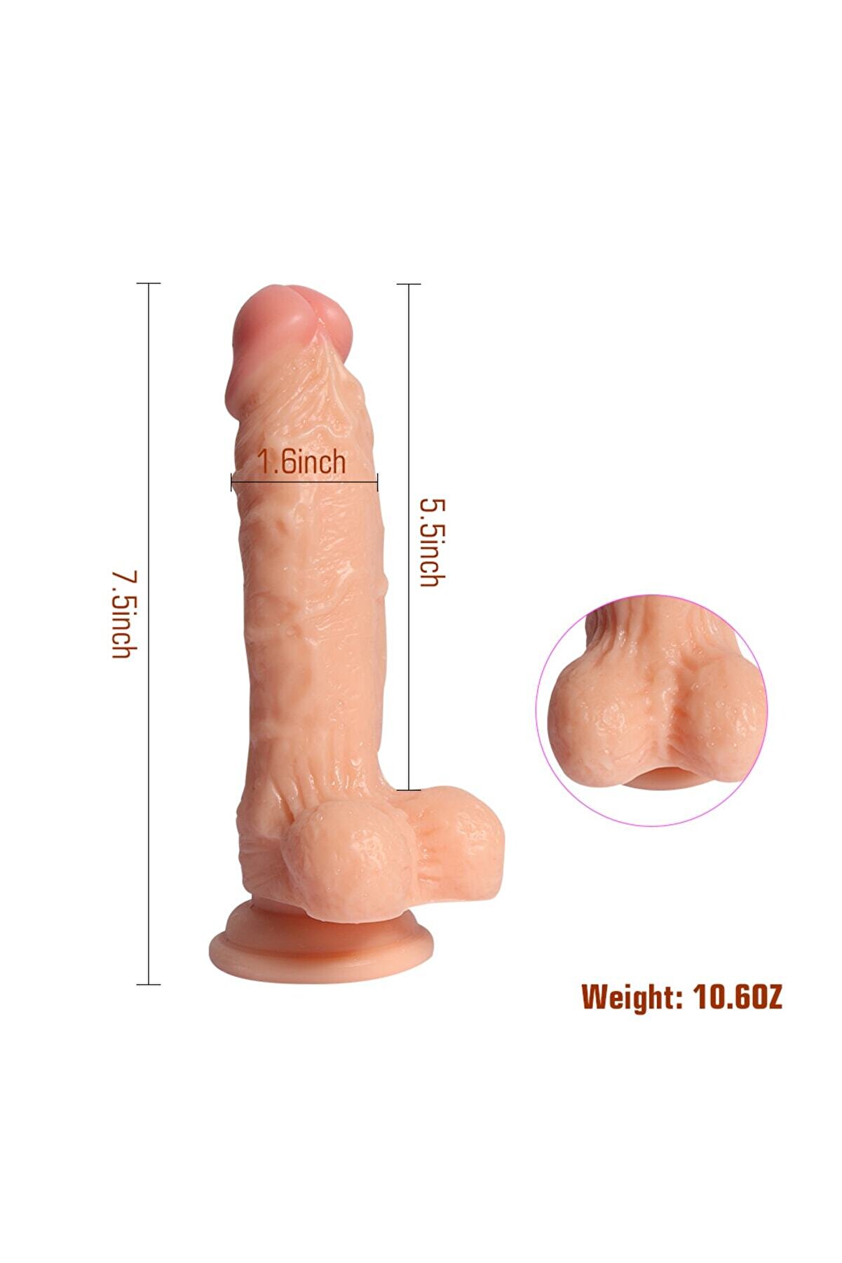 Meyrabest Mi̇ddle Lei̇long 19 Cm Reali̇sti̇k Peni̇s Di̇ldo