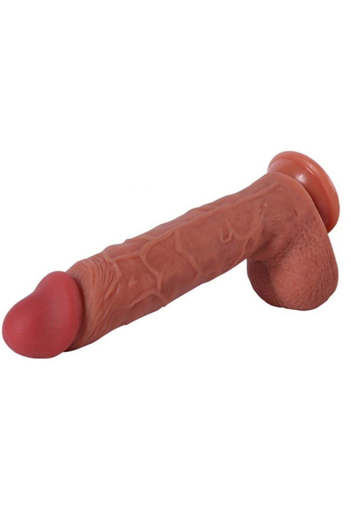 Meyrabest Spartacus Dual Layered &Ccedil;i̇ft Katmanlı Ger&ccedil;ek&ccedil;i̇ Strapon Kemerli̇ Peni̇s 24 Cm