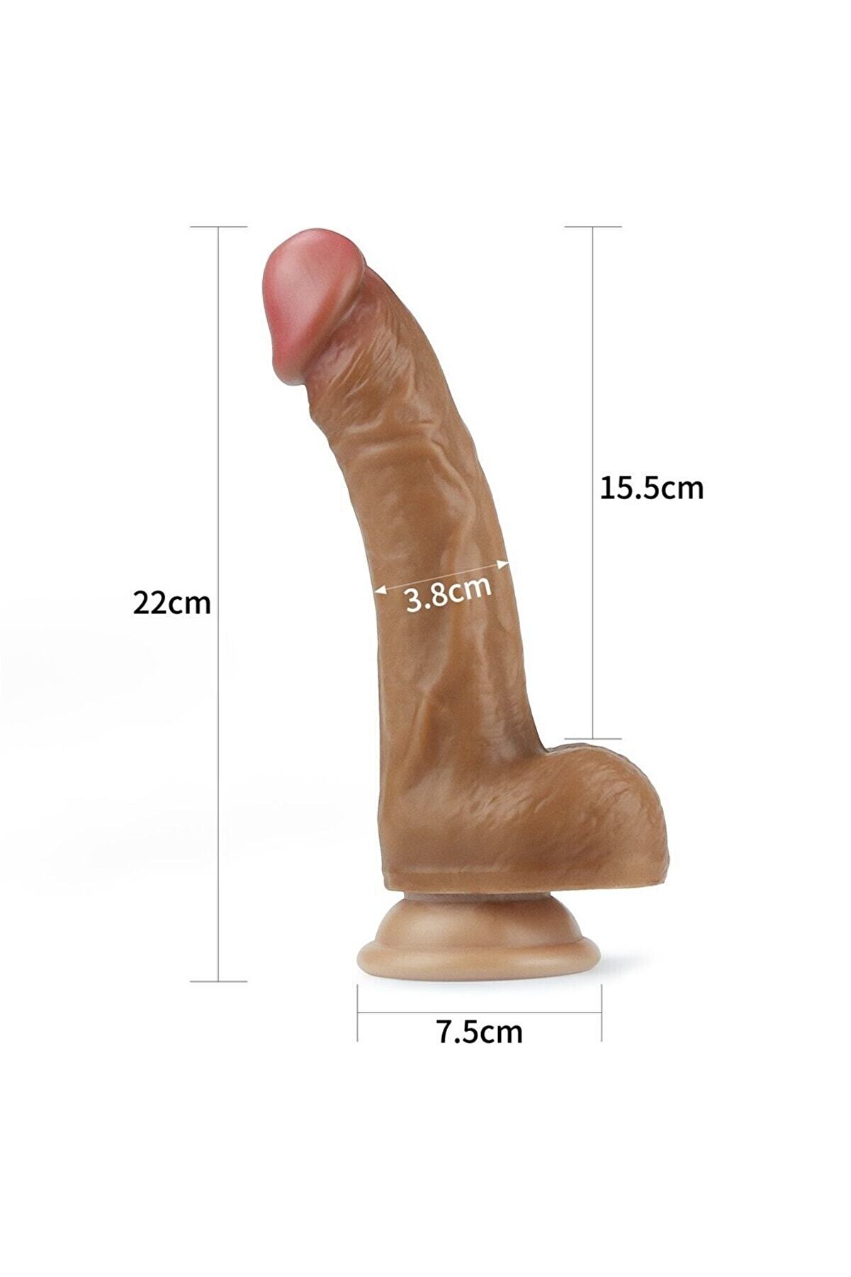 Meyrabest Love Toy Nature Cock Seri̇si̇ &Ouml;zel &Ccedil;i̇ft Katmanlı 20 Cm Reali̇sti̇k Peni̇s