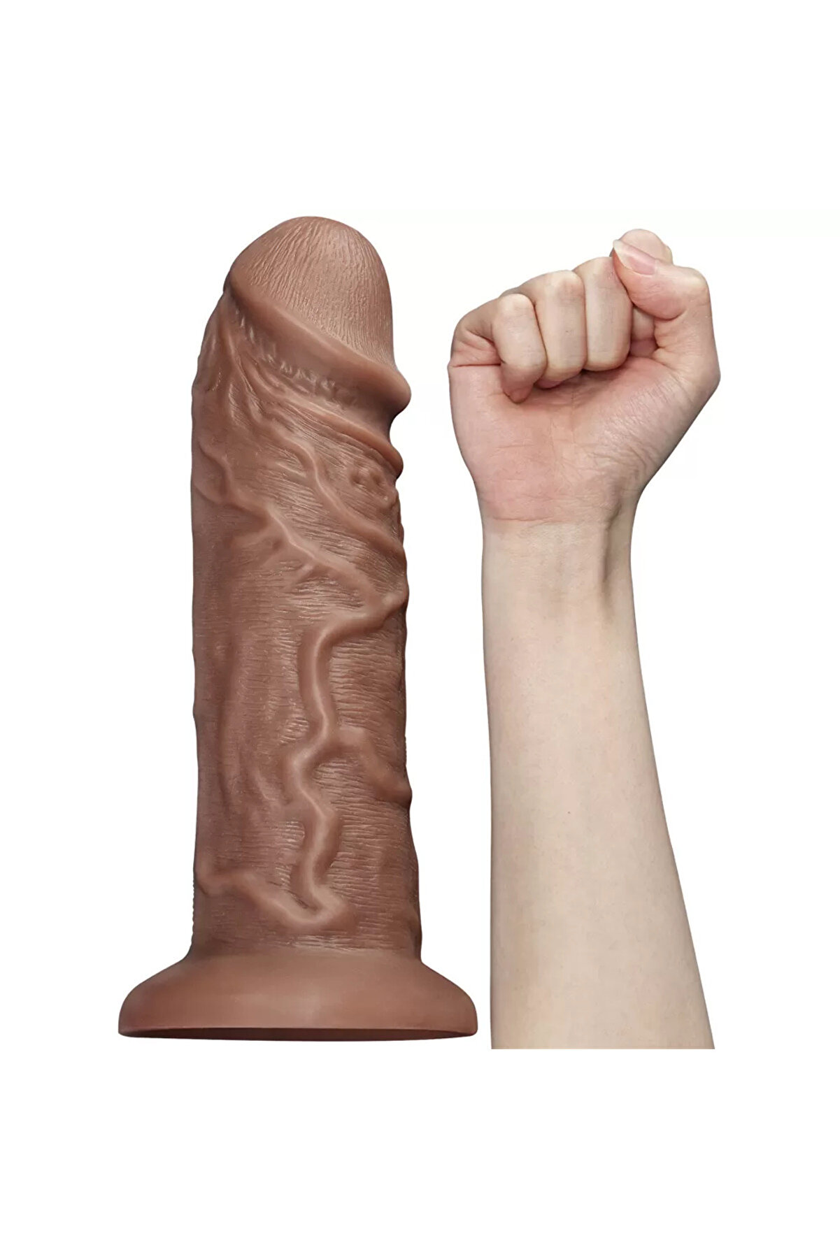 Meyrabest 28 Cm Ger&ccedil;ek&ccedil;i̇ Kalın Anal Fi̇sti̇ng  Ti̇treşi̇mli̇ Di̇ldo