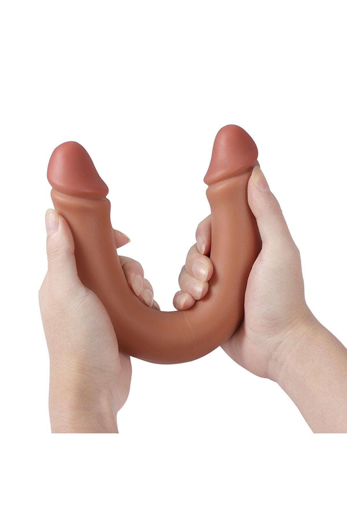 Meyrabest 34 Cm &Ccedil;i̇ft Taraflı Reali̇sti̇k Peni̇s Di̇ldo