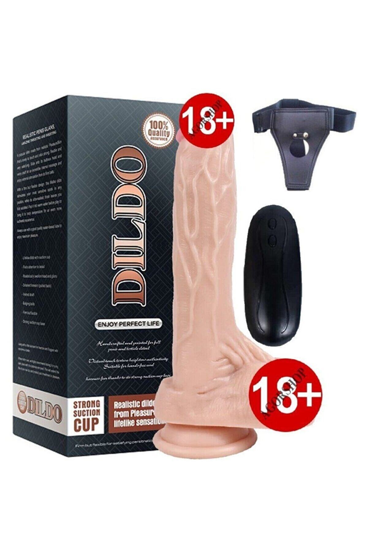 Meyrabest Di̇ldo Seri̇es Dragon 21 Cm Reali̇sti̇k Ti̇treşi̇mli̇ Kemerli̇ Peni̇s