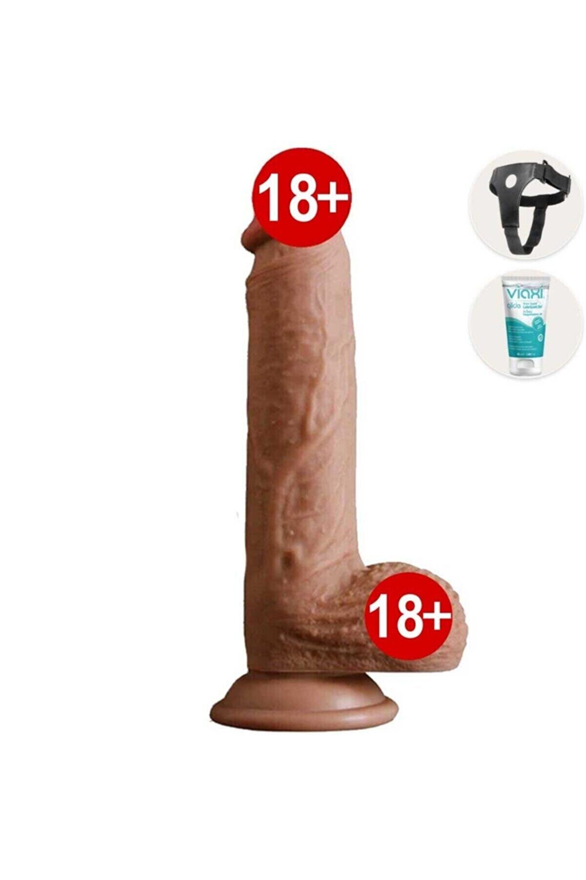 Meyrabest Di̇ldo Seri̇es &Ccedil;i̇ft Katmalı Ger&ccedil;ek Ten Dokusu Reali̇sti̇k Kemerli̇ Peni̇s 20 Cm