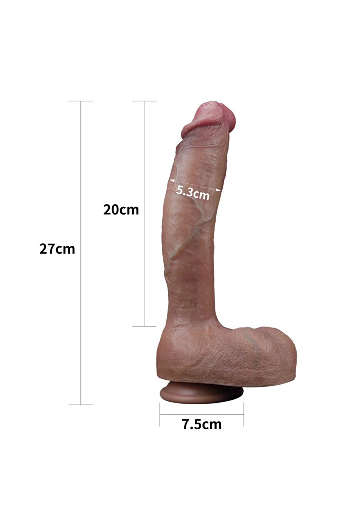 Meyrabest 27 Cm Belden Bağlamalı Yeni̇ Nesi̇l &Ccedil;i̇ft Katmanlı Kalın Di̇ldo