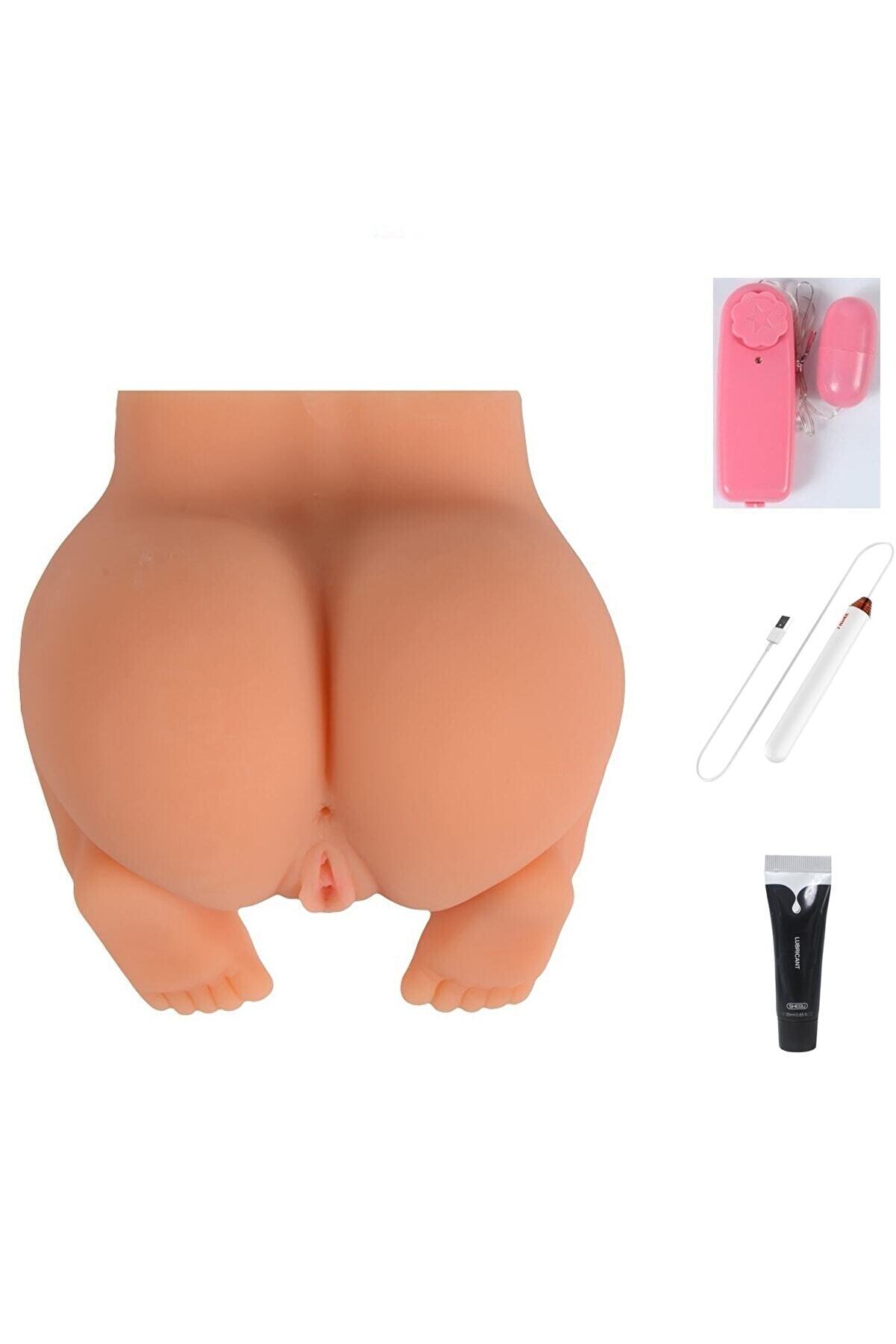 Erox Kullanımı Kolay Tırtıklı I&ccedil; Yapıya Sahi̇p Kal&ccedil;a Vaji̇na Mast&uuml;rbat&ouml;r+Set