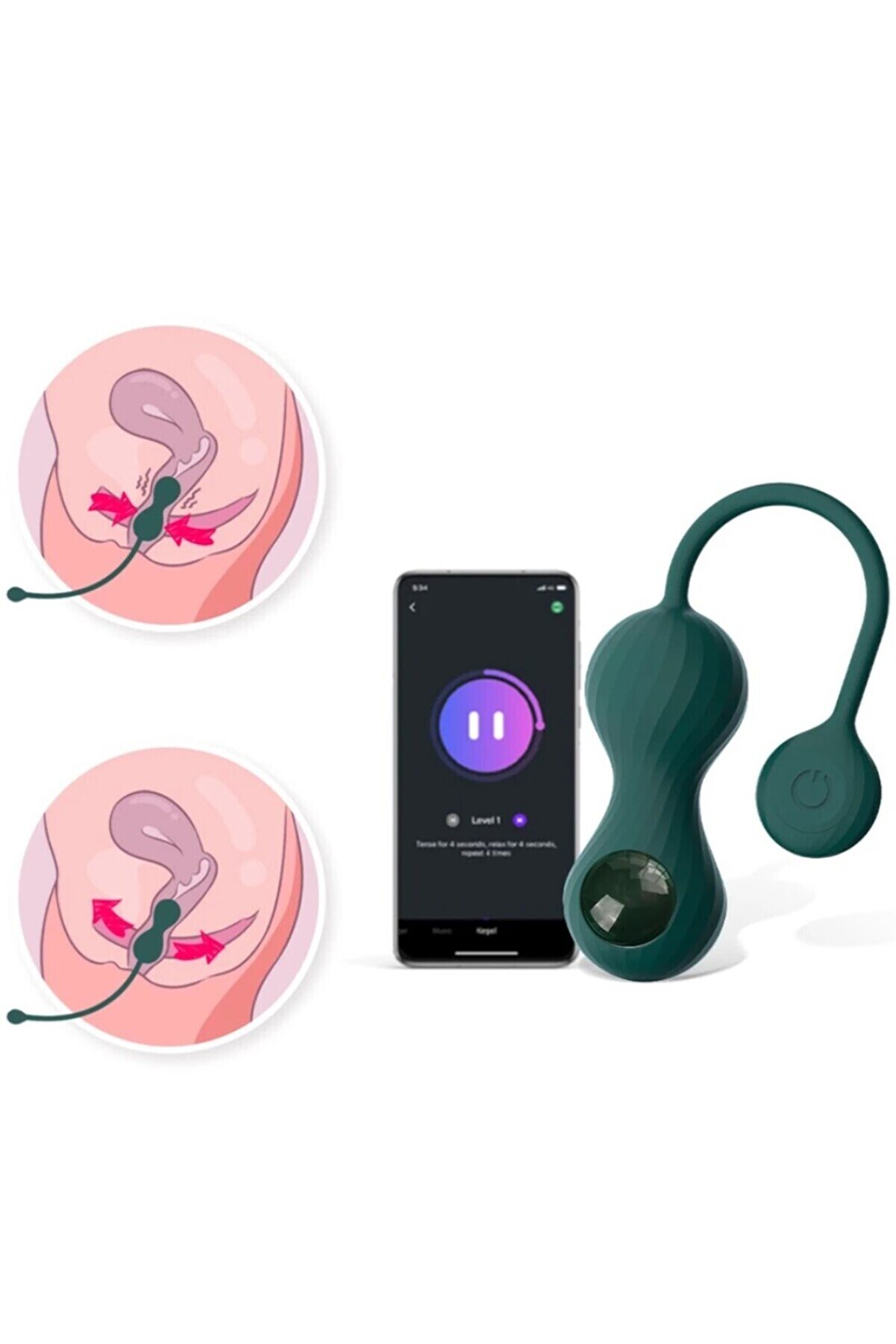 Erox Magi̇c Moti̇on Crystal Duo Smart Kegel Set