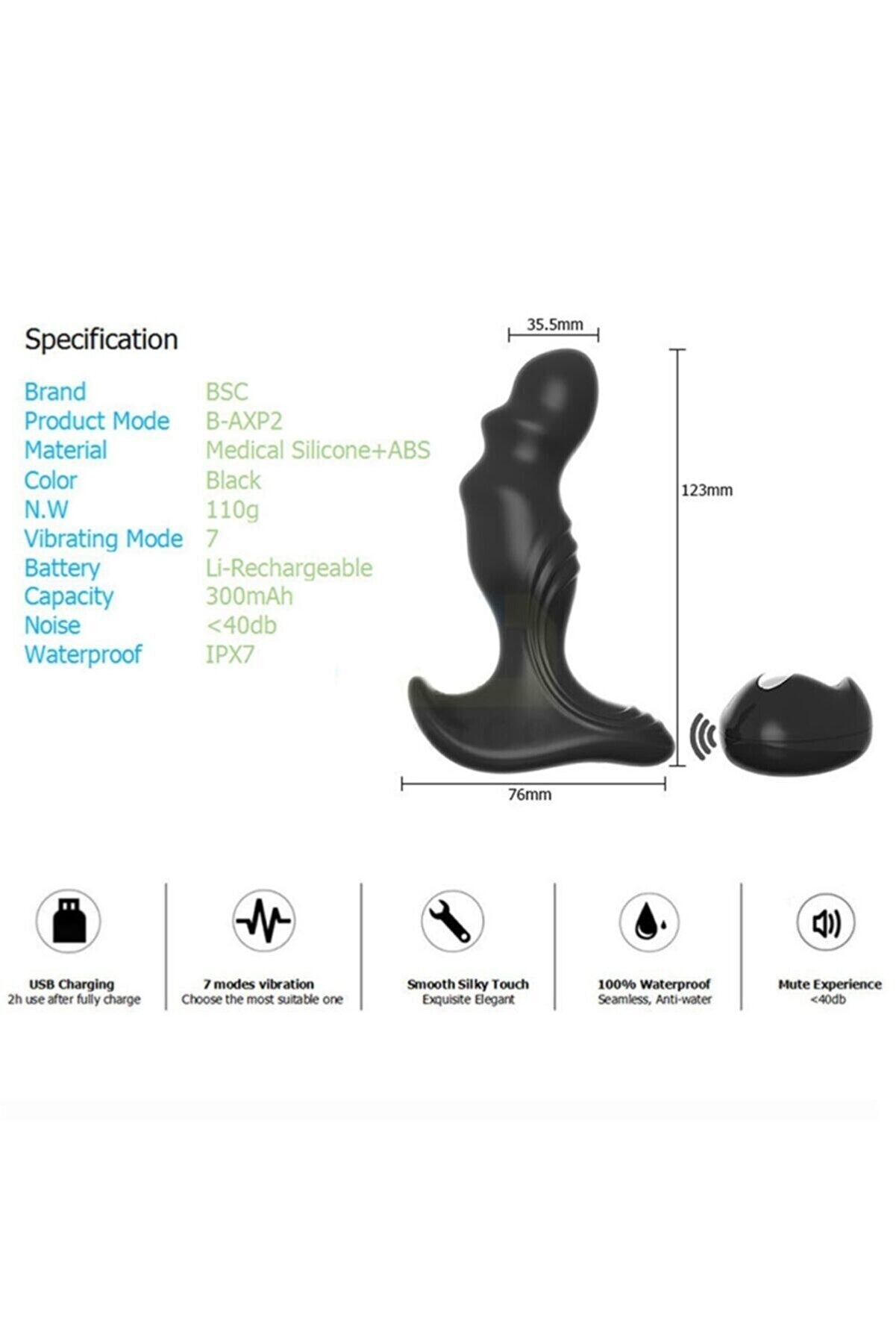 Erox Pri̇vate Packi̇ng Uzaktan Kumandalı 7 Modlu Masaj Aleti̇