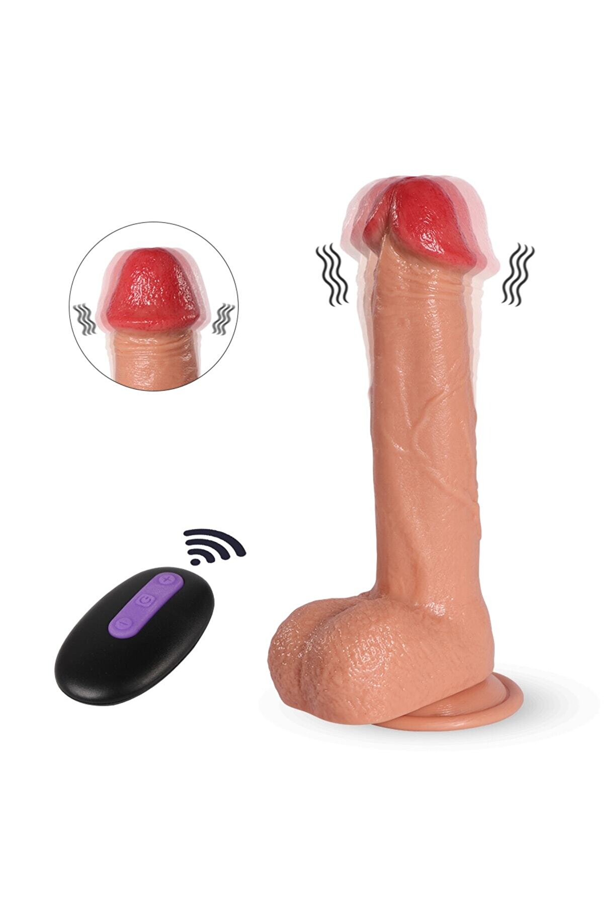 Erox Sean 22 Cm Uzaktan Kumandalı Şarjlı Reali̇sti̇k Vi̇brat&ouml;r