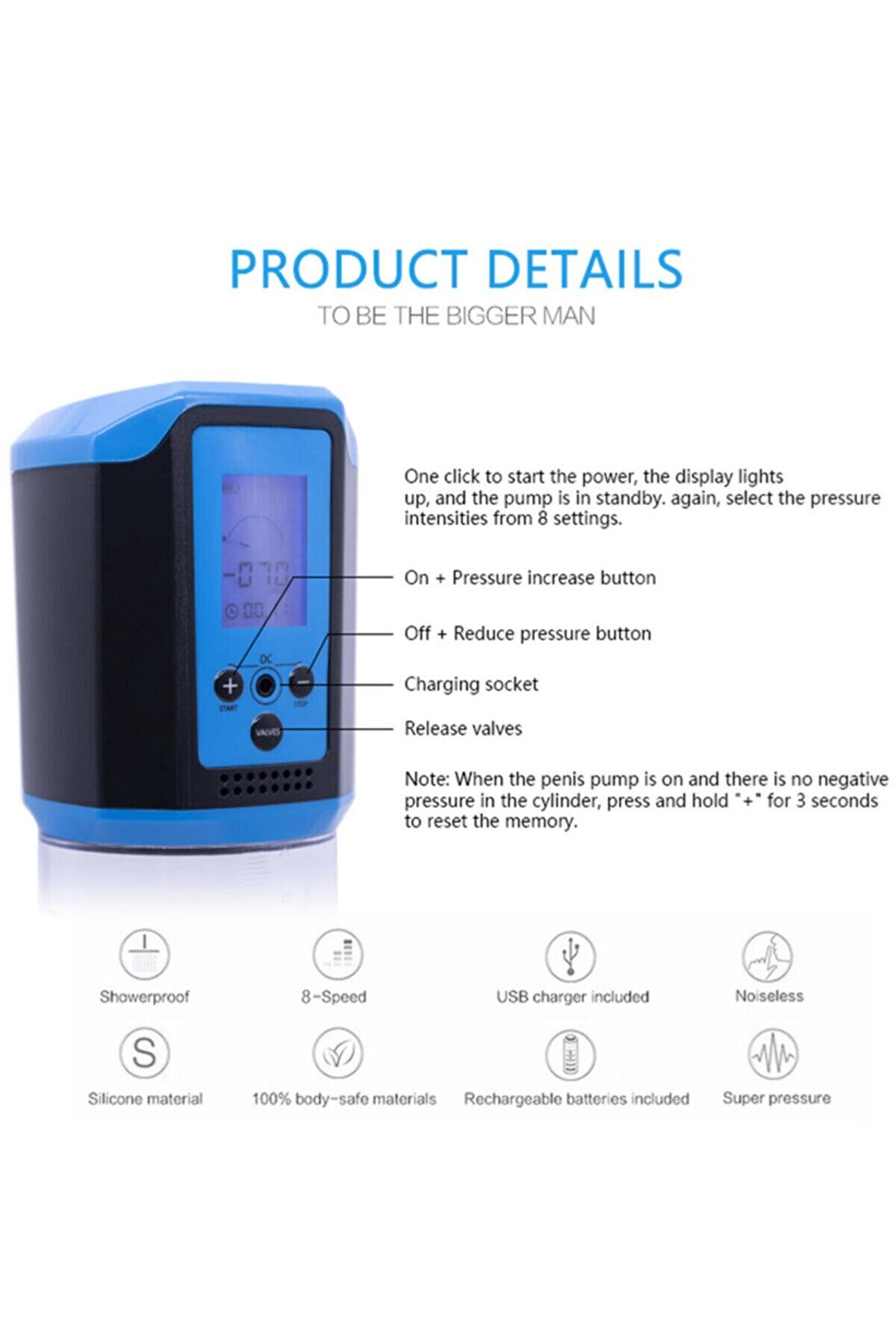 Erox Cnw To Be Bi̇gger Man Ultra G&uuml;&ccedil;l&uuml; Otomati̇k Şarjlı Peni̇s Pompası