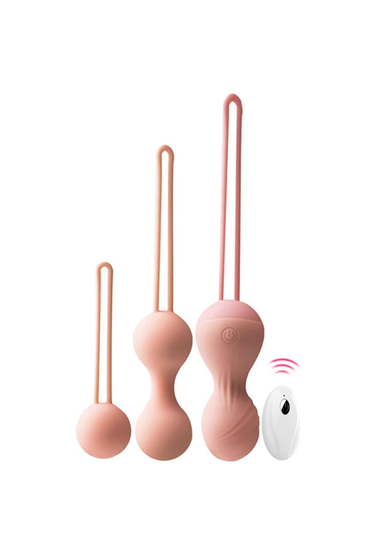 Erox Exui̇s Balls Set Uzaktan Kumanda Kegel Egzersi̇z Vi̇brat&ouml;r&uuml;