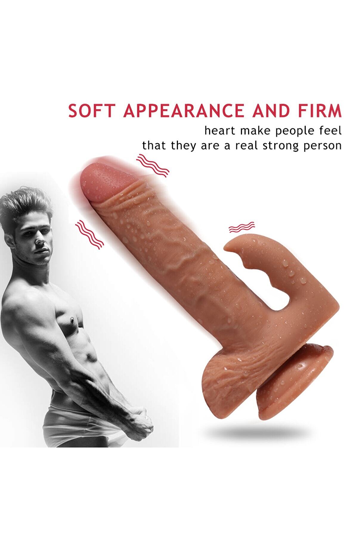 Erox Austi̇n Swayi̇ng 21,5 Cm Hareketli̇ Reali̇sti̇k Peni̇s Di̇ldo Vi̇brat&ouml;r